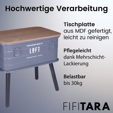 FIFITARA Beistelltisch industrial Style (3-St., 3-er Set), Retro Nachttisch, Ablagetisch, Konsolentisch, Metall mit Stauraum