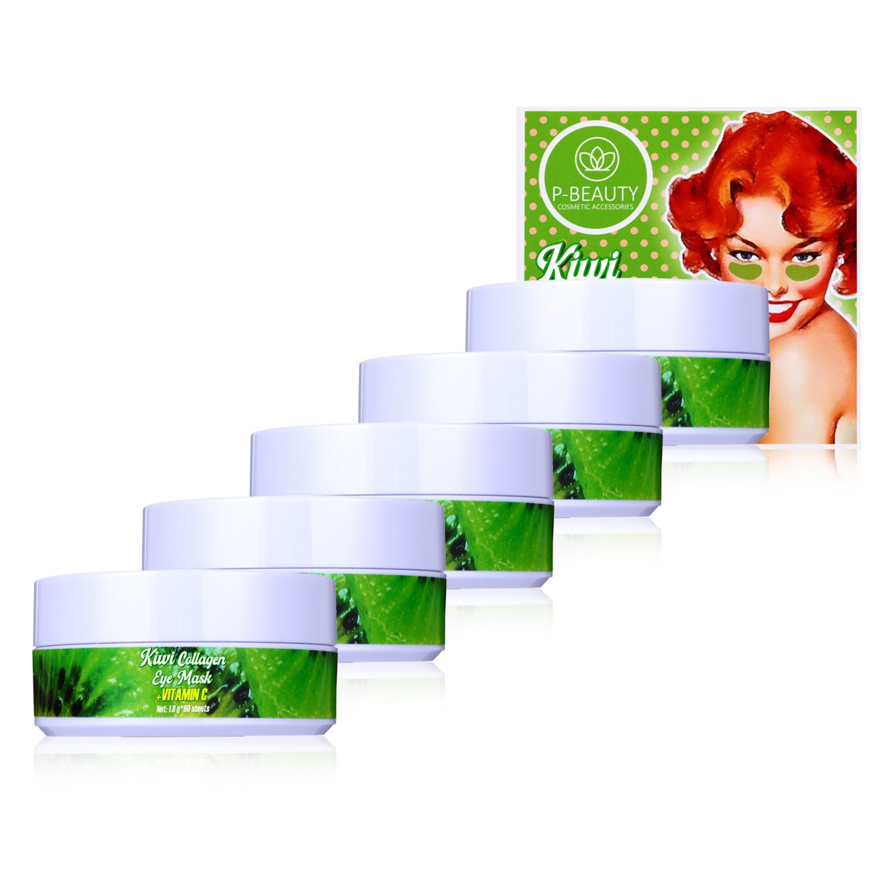 P-Beauty Cosmetic Accessories Augenpads Augenmasken Augenpads Augenpatches Hydrogel Kollagen 60stk, 5-tlg., Augenschatten, Falten, Fatigue/Müdigkeit