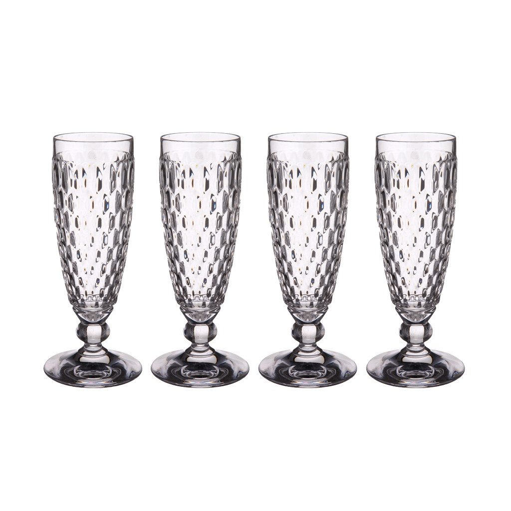 Villeroy & Boch Sektglas Boston Sektglas, 4-tlg., Glas, Kristallglas, spülmaschinenfest, Made in Germany