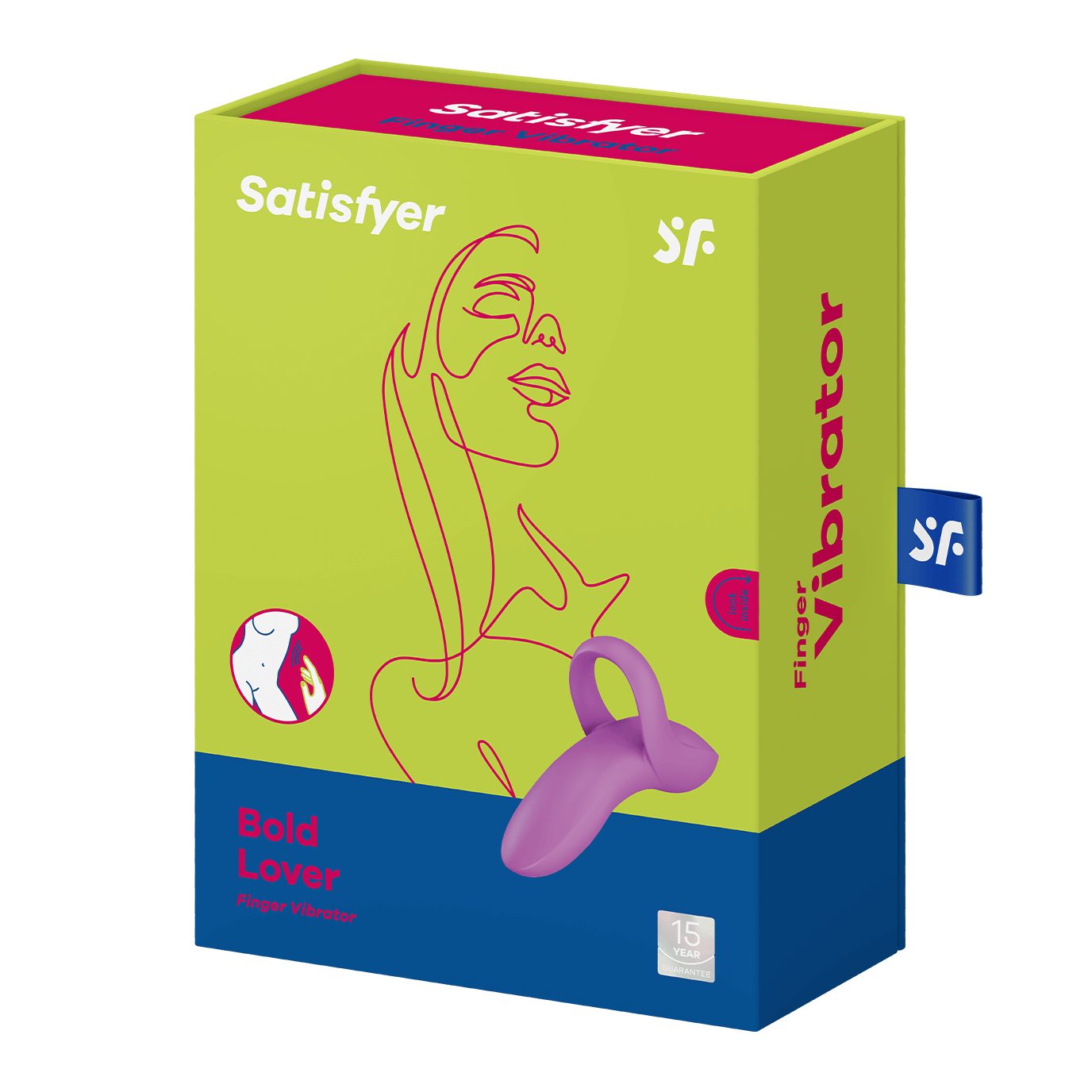 Satisfyer Klitoris-Stimulator Satisfyer "Bold Lover", Silikon Fingervibrator, einsetzbar, vielseitig pink