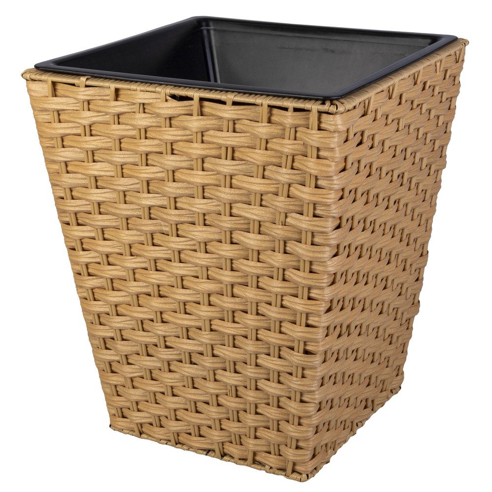 MICA Blumentopf Pflanzsäule beige - Größe M - ca. 35 x 35 x 41 cm