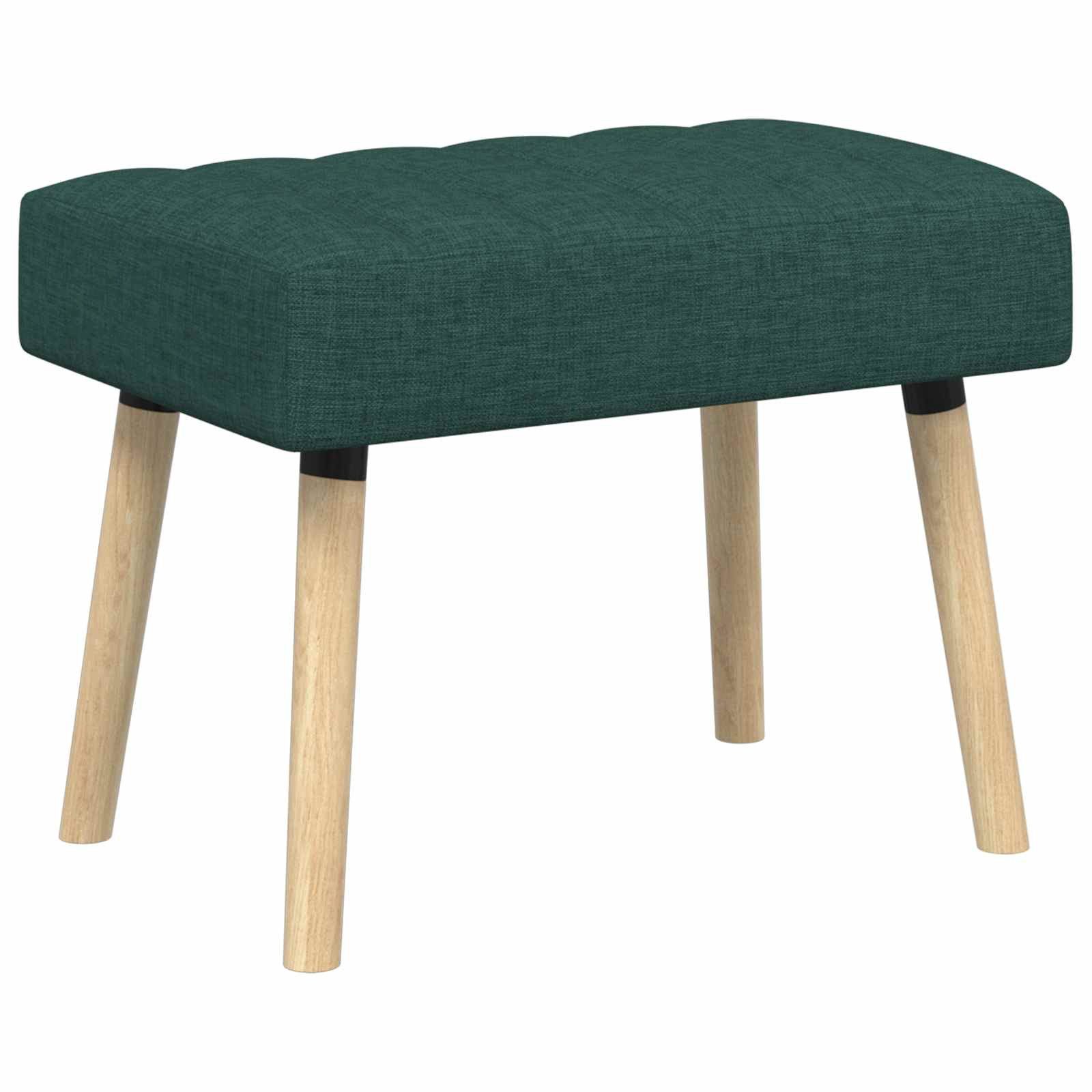 vidaXL Sitzbank Kanalgepolsterte Bank Dunkelgrün 60 x 40 x 45 cm Stoff (1-St)