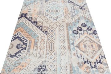 Teppich Ruben, andas, rechteckig, Höhe: 10 mm, Vintage, dezenter Glanz, flacher Teppich, bunt, weich
