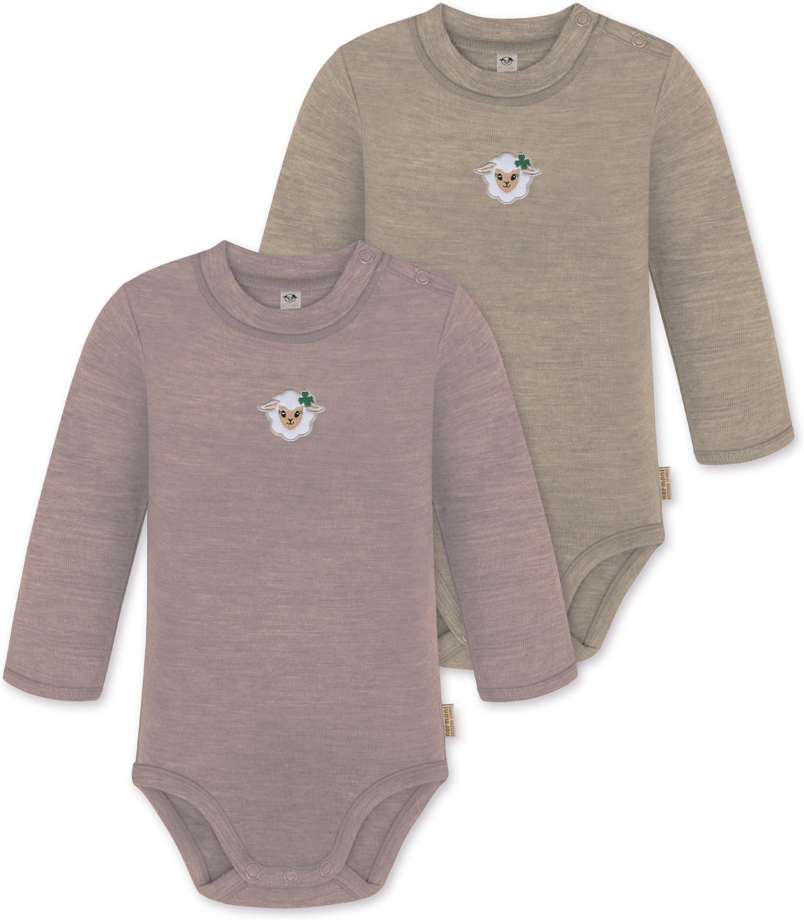 Langarmwickelbody 2er Pack Baby Merino Langarmbody Tuai