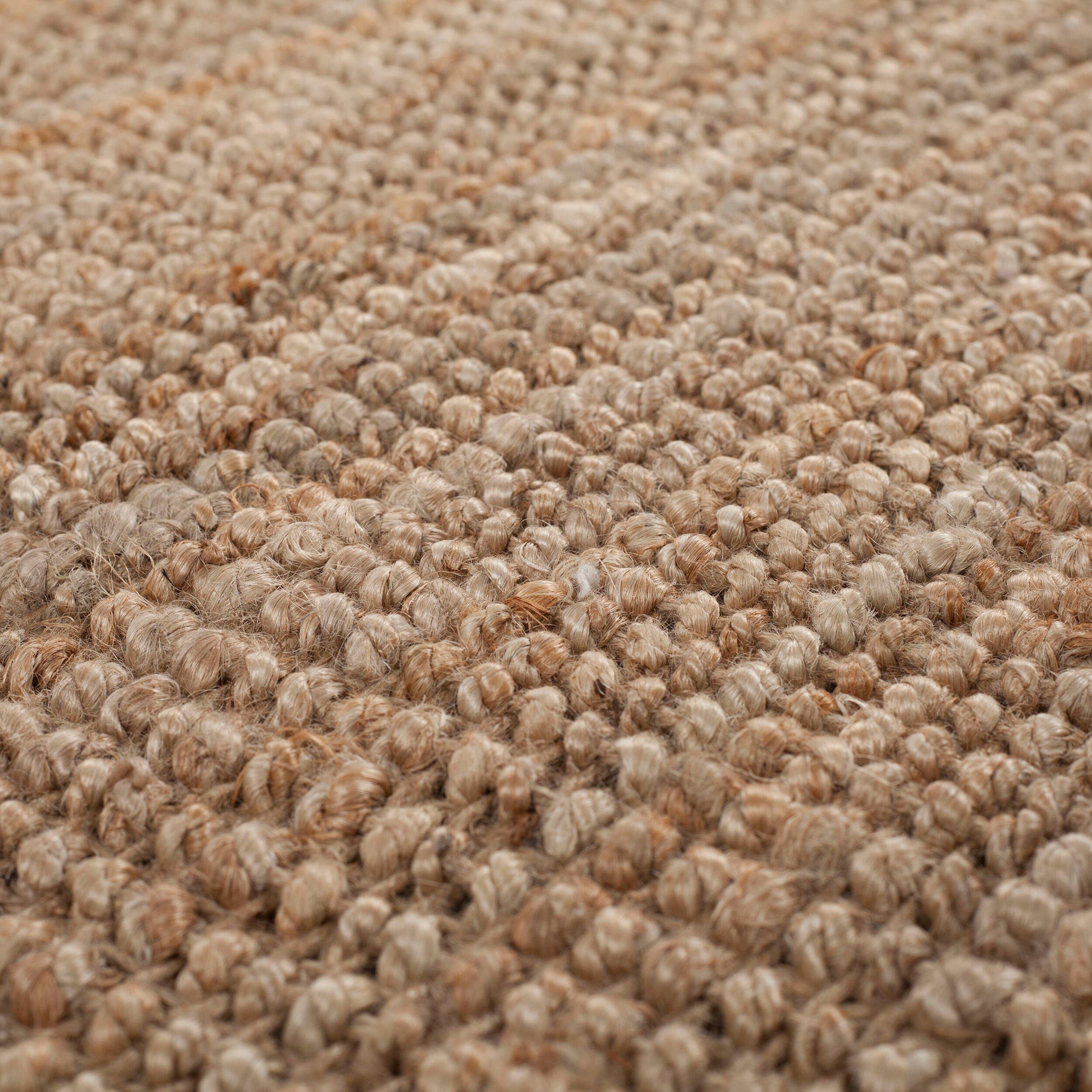 Naturfasern Boucle, mit rechteckig, Höhe: 100% 7 aus Teppich Fransen, FLAIR mm, Jute aus RUGS, Jute,