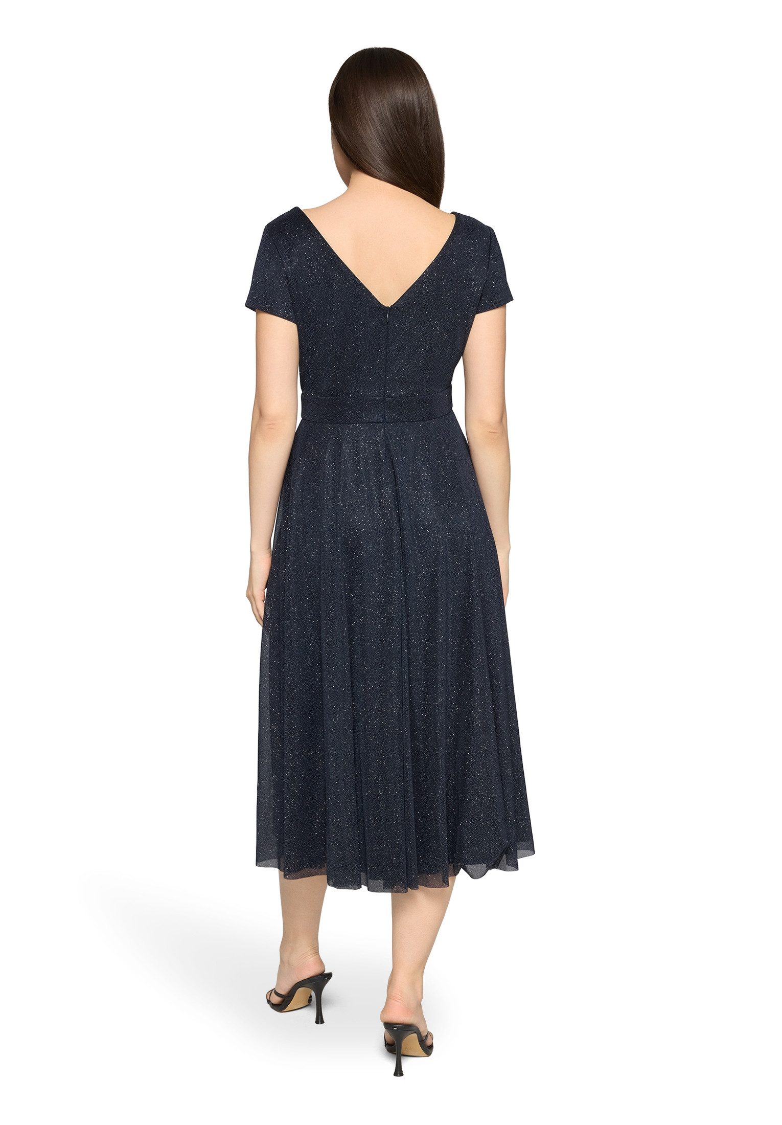 Vera Mont Cocktailkleid Damen im Glitzer-Look Stoff