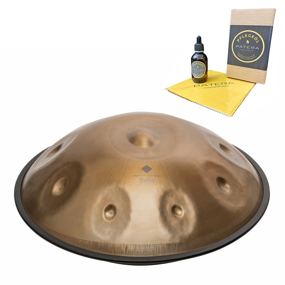 Handpan Sela SE 303 Harmony Handpan E Kurd mit Pflege-Öl