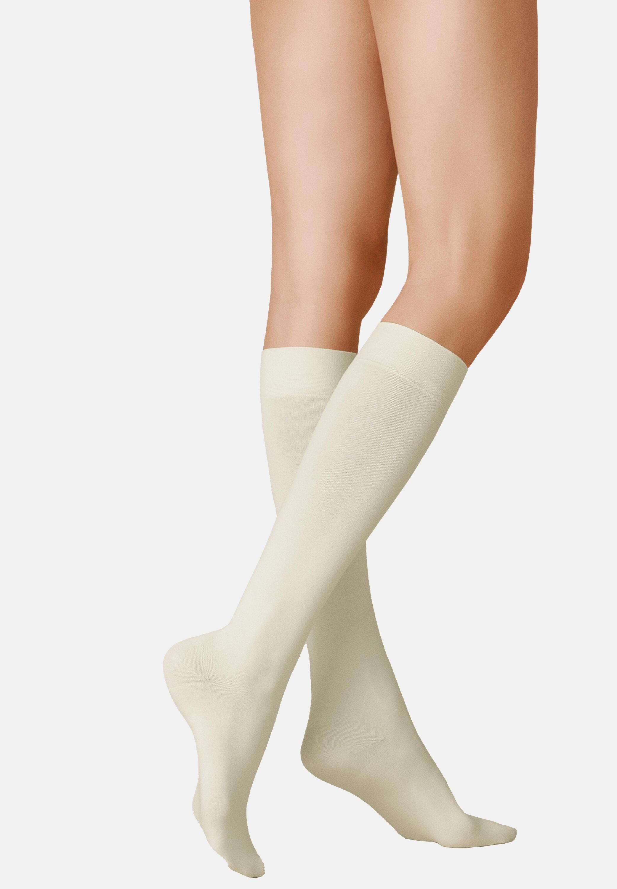 KUNERT Kniestrümpfe Sensual Cotton (1-Paar) Kniestrümpfe aus feinem Baumwoll-Mix