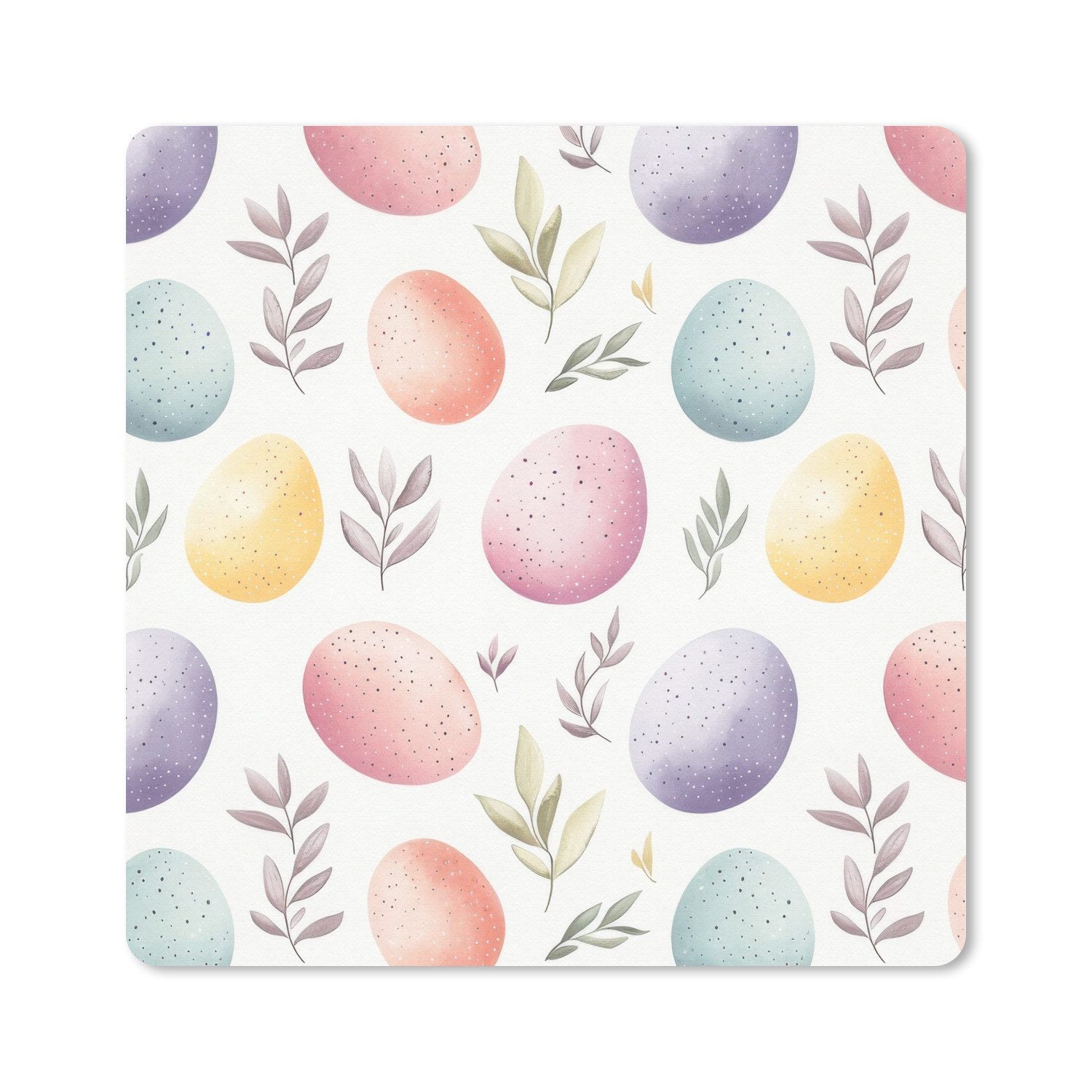 MuchoWow Mauspad Eier - Bunt - Muster (1-St), Mauspad, Büro Zubehör, Dekoration, Desk Mat, 30x30 cm