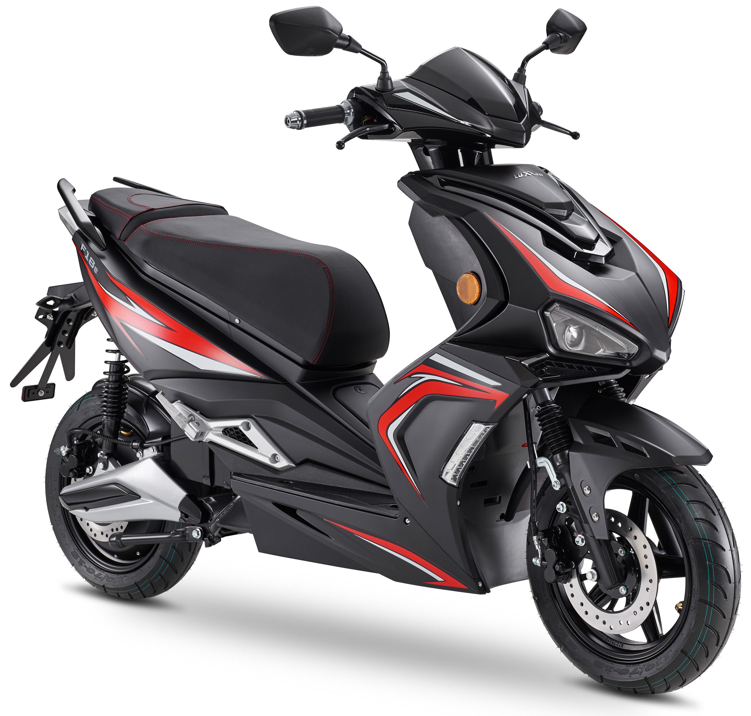 Luxxon E-Motorroller LuXXon F18e (45km/h), 3000 W, 45 km/h, Elektroroller mit Straßenzulassung, LED-Paket