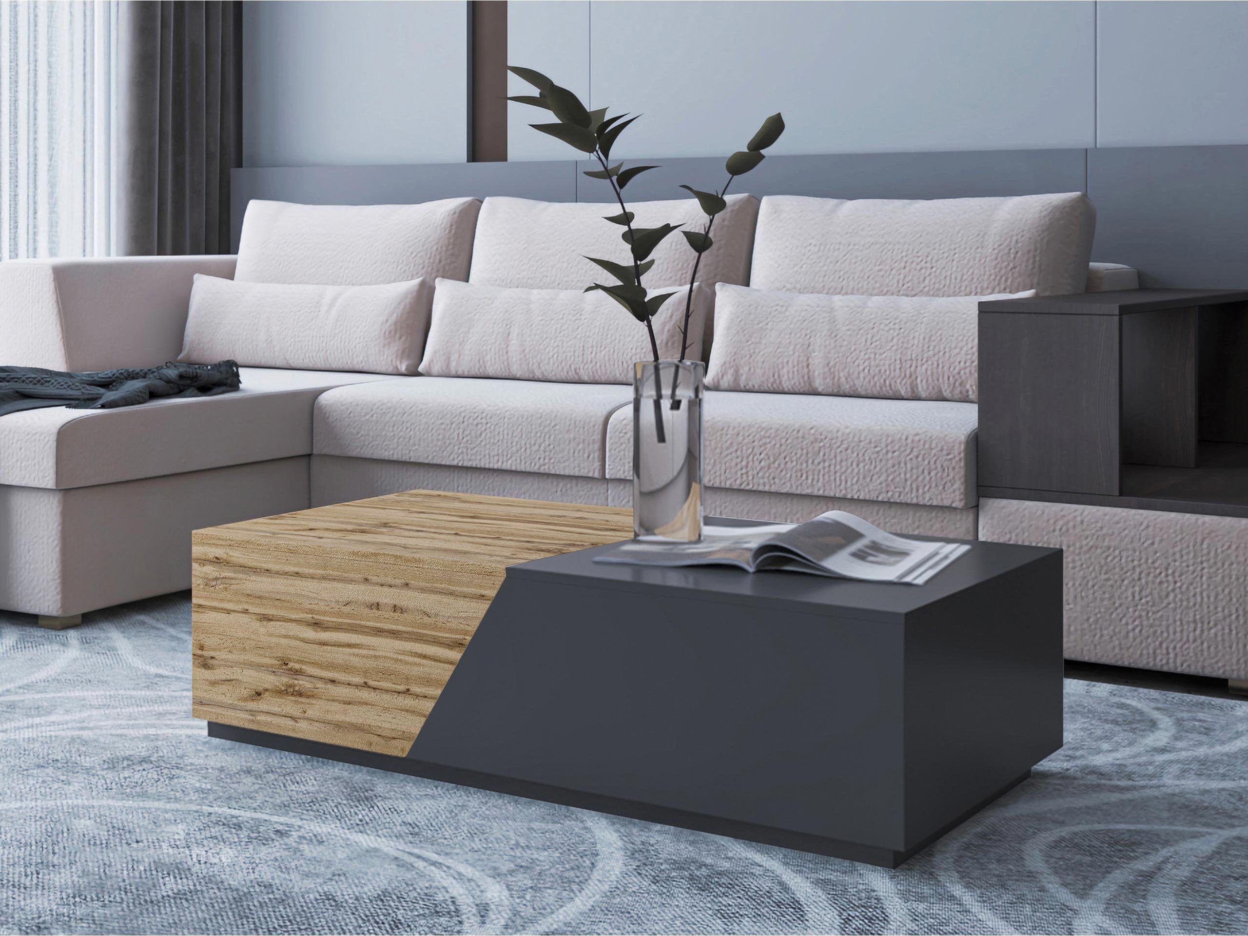 MIRJAN24 Couchtisch Ceelias (mit abgetrennten Staufächern), günstig online kaufen