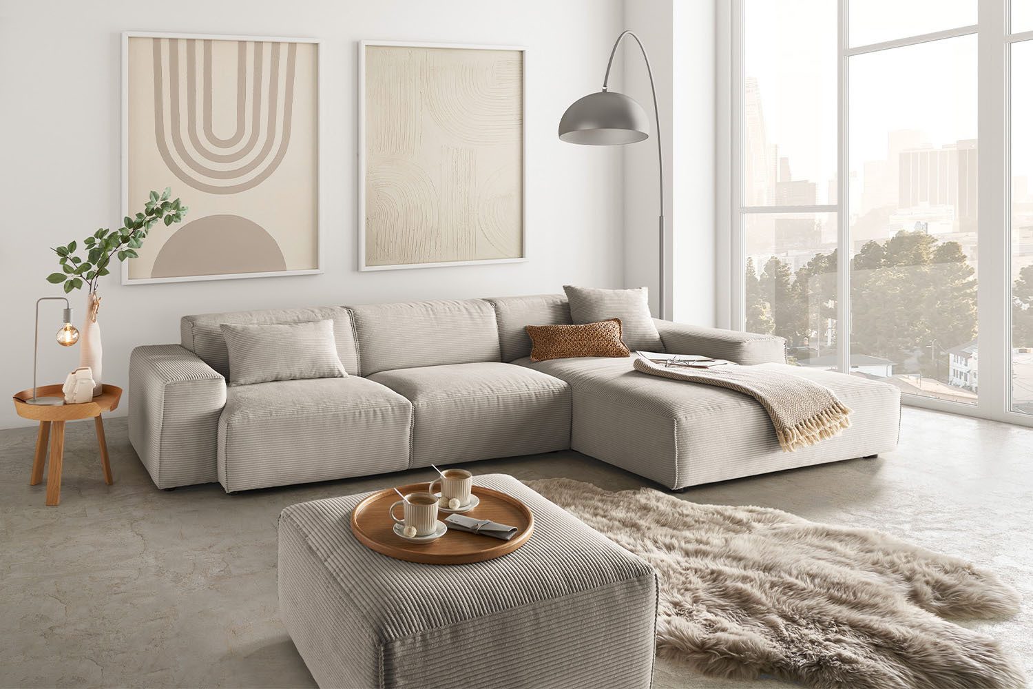 KAWOLA Ecksofa RANI, Couch L-Form rechts günstig online kaufen