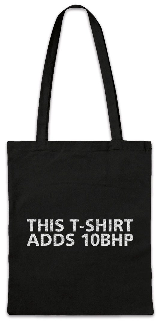Beuteltasche This Adds 10 BHP II Stofftasche Race Racing Car Auto Driver Racer