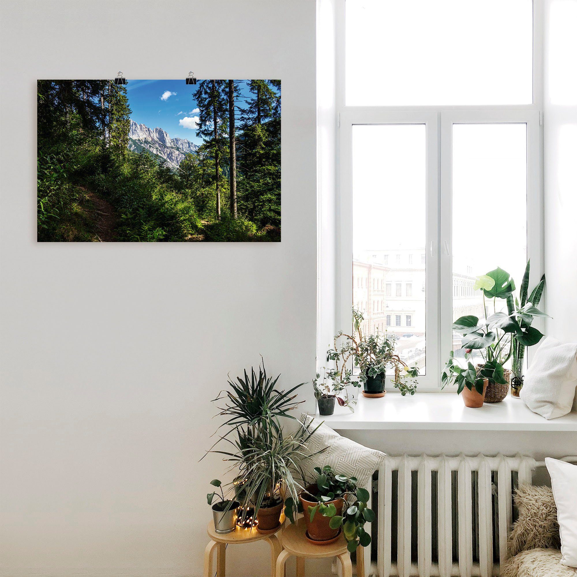 Artland Wandbild Landschaft in Waldbilder als St), Alubild, im versch. Größen Poster oder Leinwandbild, Klausbachtal, (1 Wandaufkleber