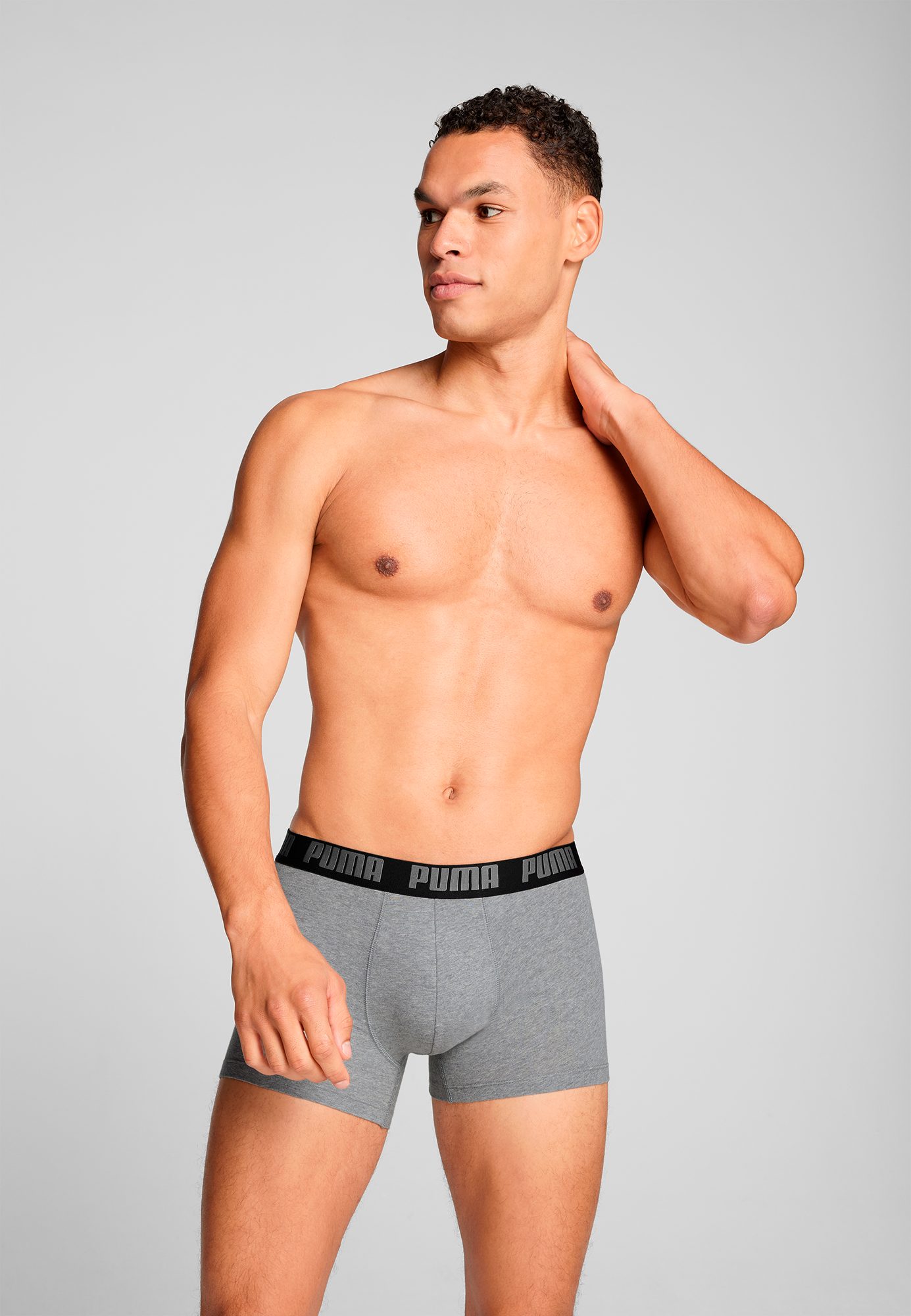 PUMA Boxershorts PUMA MEN EVERYDAY BASIC BOXERS 2P (Packung, 2er Pack) mit Puma Webbund