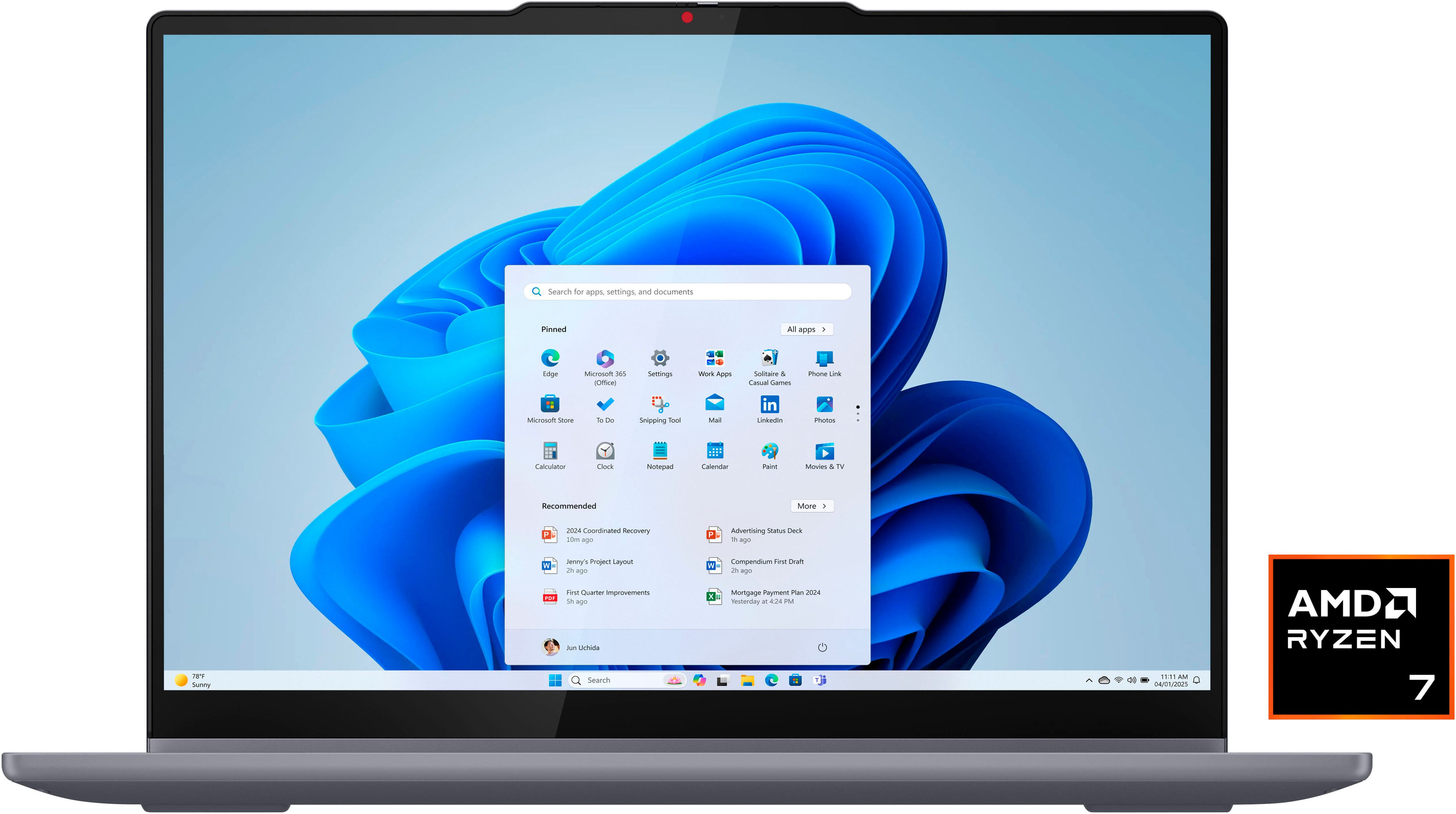 Lenovo IdeaPad Slim 5 16AKP10 Notebook (40,64 cm/16 Zoll, AMD Ryzen™ AI 7 350, Radeon 860M, 24 GB, 1000 GB SSD)
