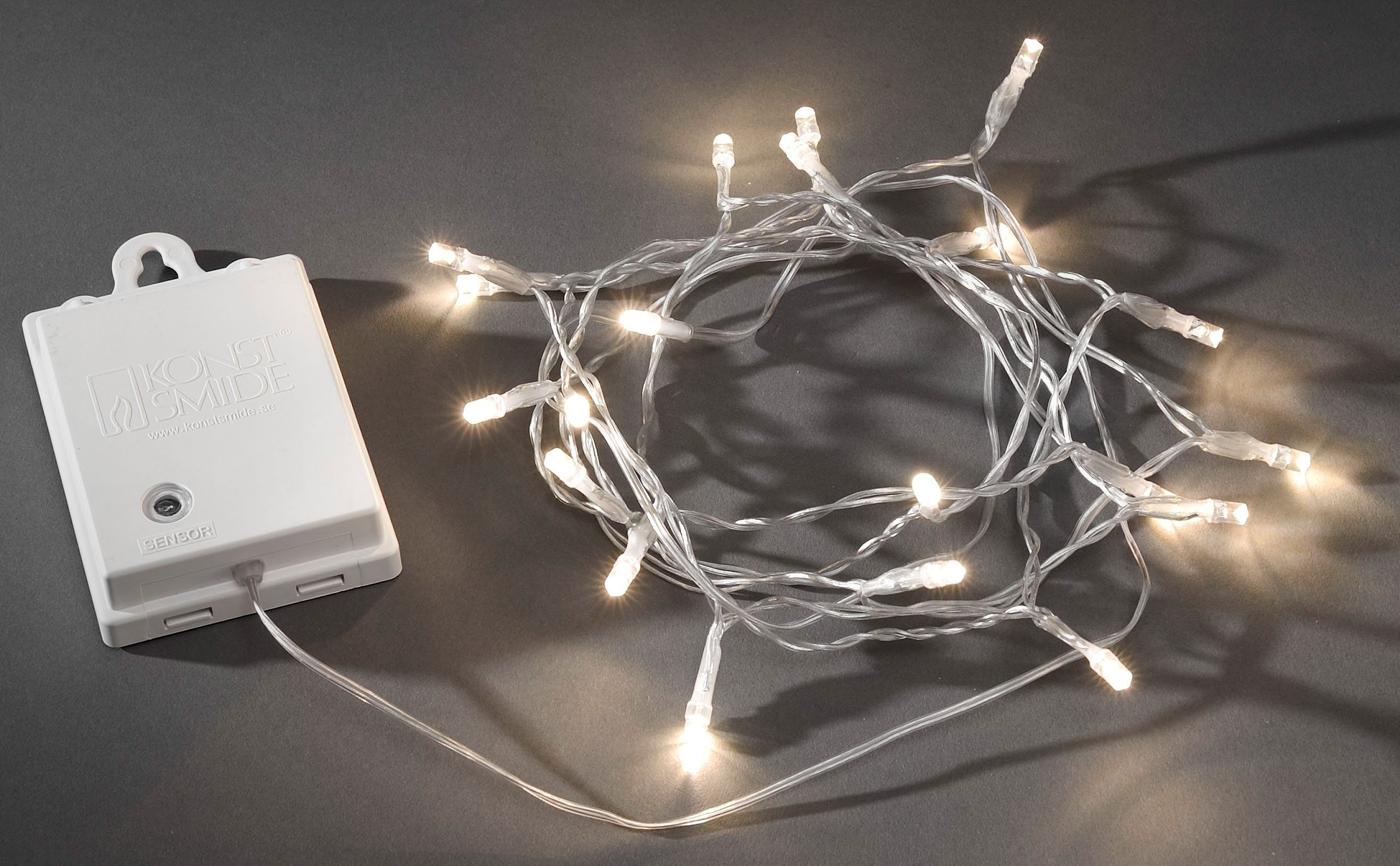 warmweiße den transparentes aussen, KONSTSMIDE Außenbereich, 80 Weihnachtsdeko für Dioden, Kabel LED-Lichterkette