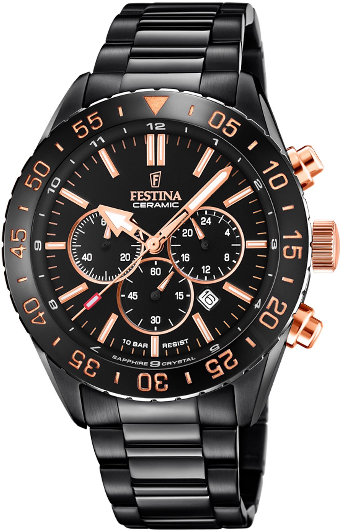 Festina Chronograph Keramik Kollektion F20577/1, Armbanduhr, Quarzuhr, Herr günstig online kaufen
