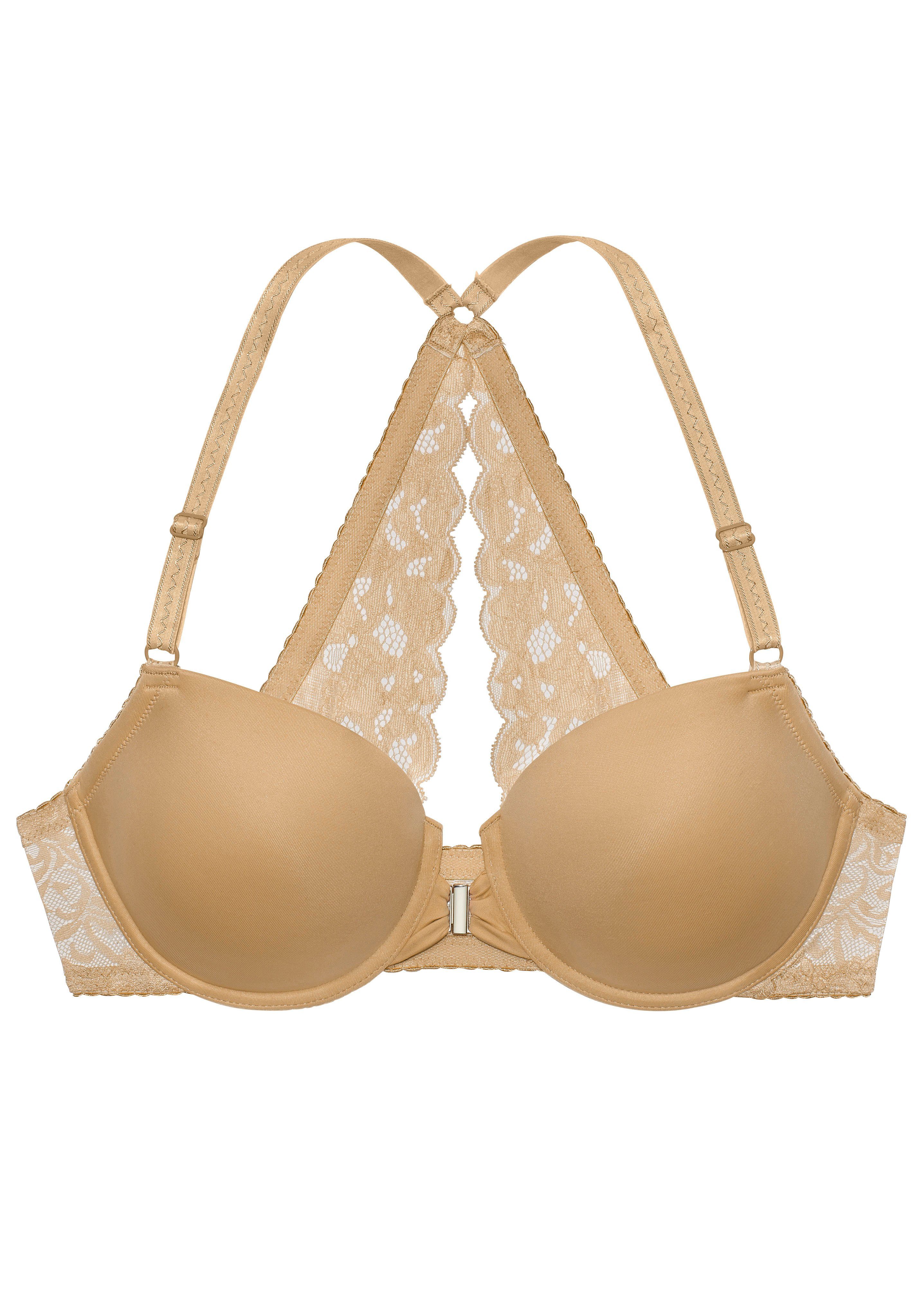 LASCANA Schalen-BH Premium Dessous mit wunderschönem Spitzenrücken und Vorderverschluss, Dessous. € 44,99