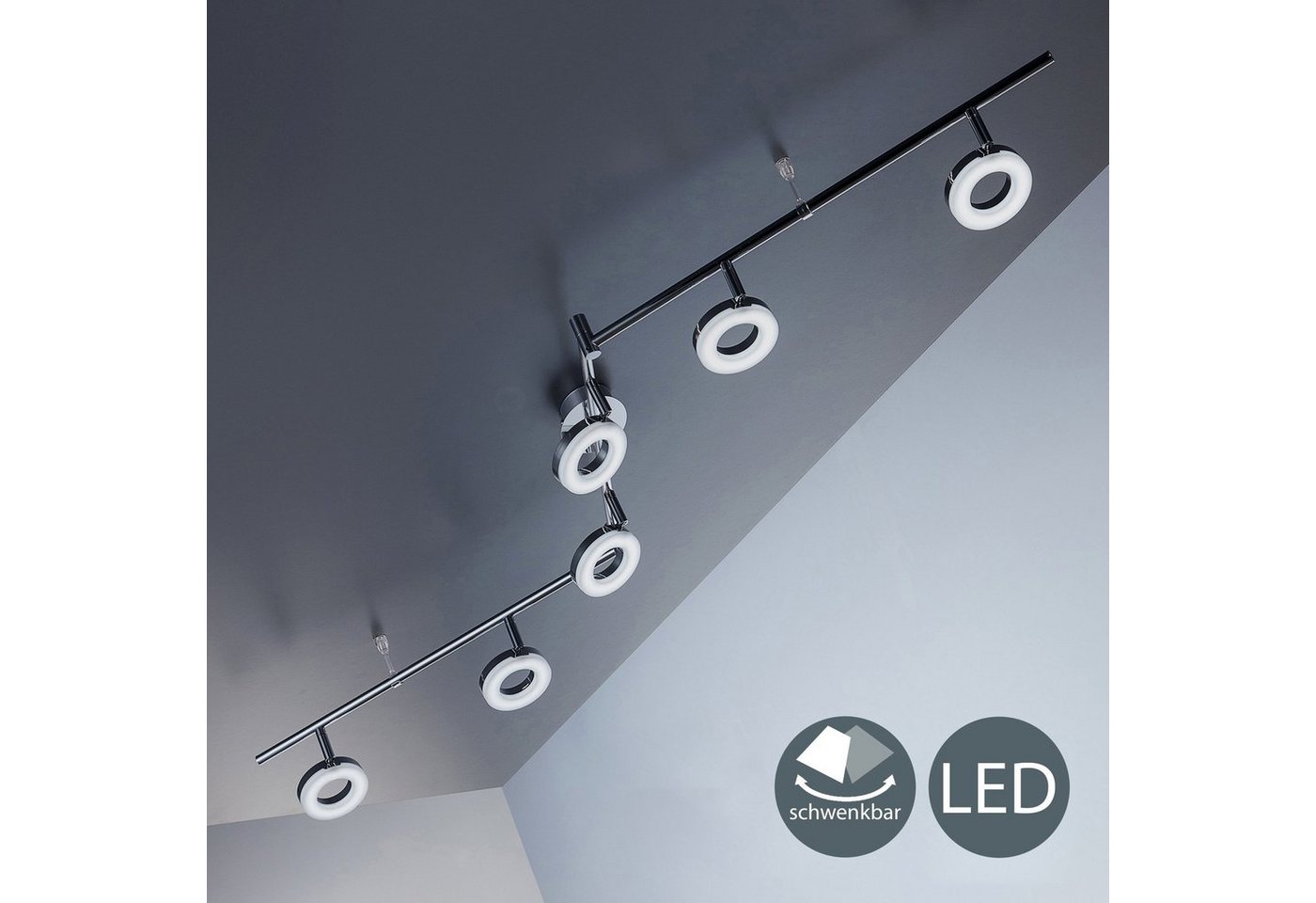 B.K.Licht LED Deckenleuchte, LED Deckenlampe Wohnzimmer Decken-Spot Leuchte Strahler inkl. 4,5W 450lm-HomeTrends