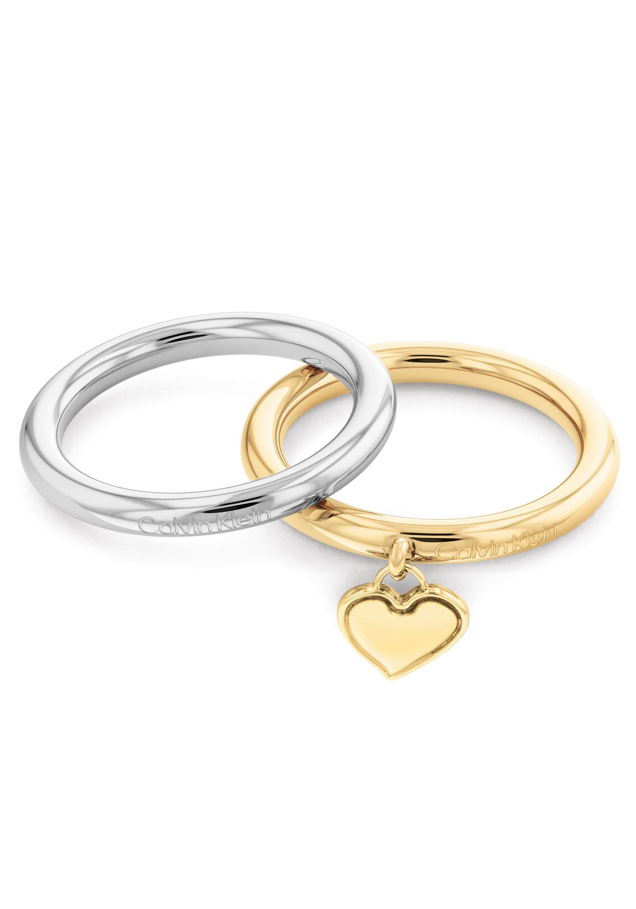 Calvin Klein Ring-Set Multipack Schmuck Edelstahl Fingerringe Ringset Damenringe (Set, 2-tlg)