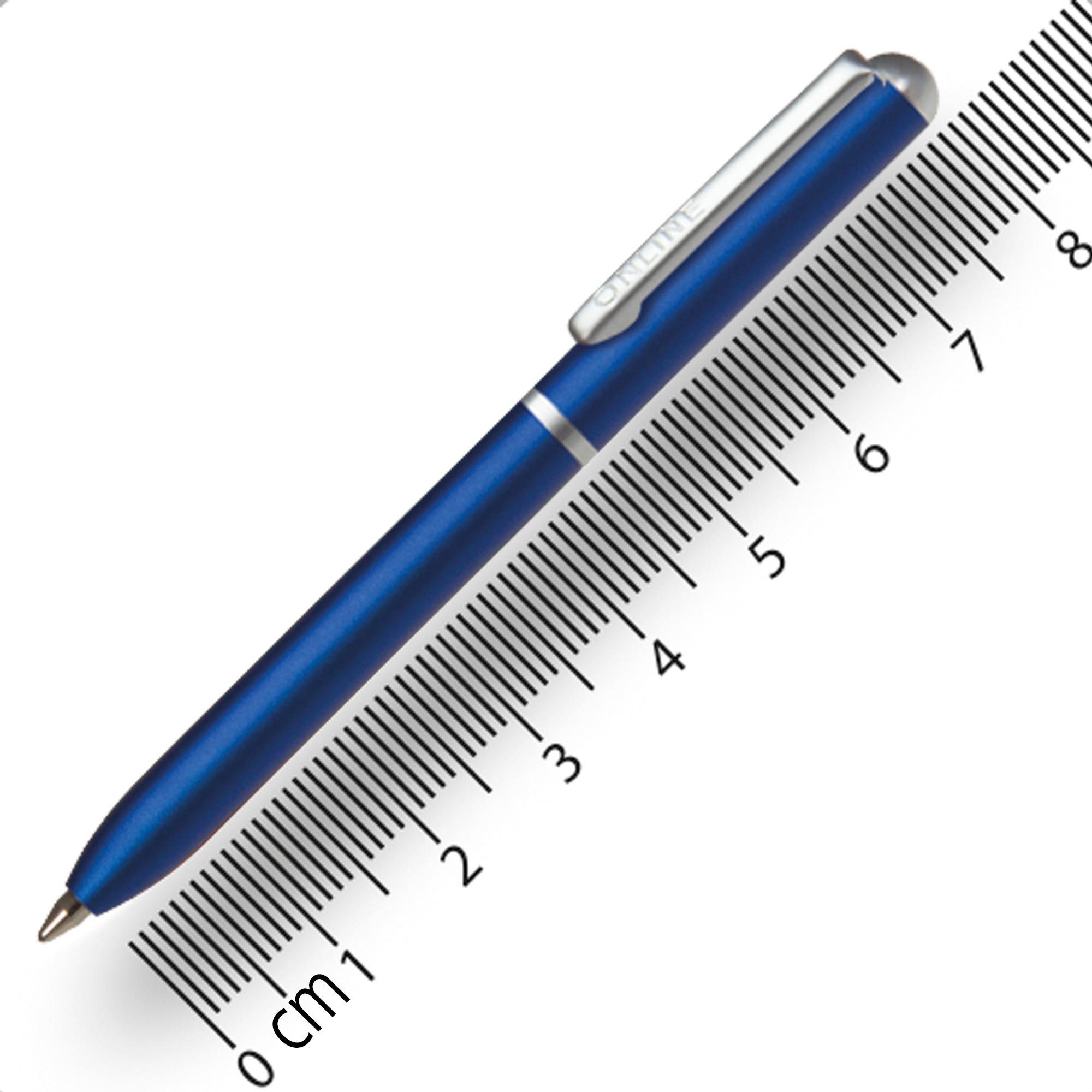 Online Pen Kugelschreiber Mini Portemonnaie Drehkugelschreiber, incl. Standard D1-Qualitätsmine, schwarzschreibend Blau