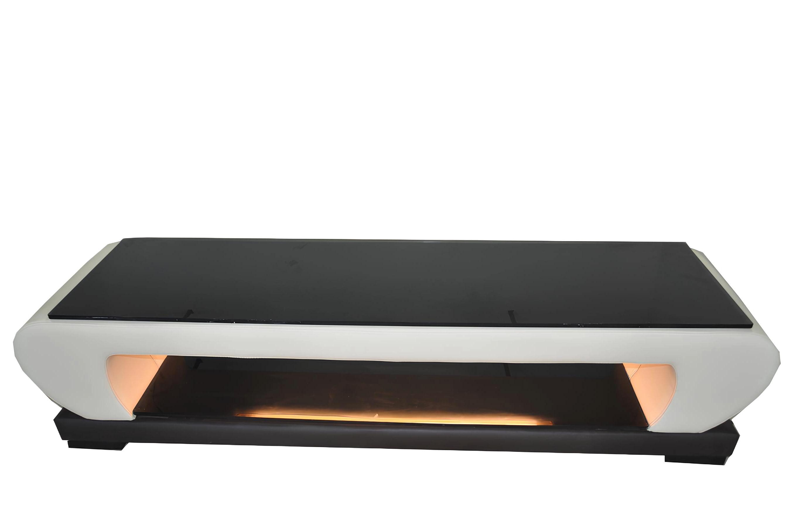 Xlmoebel TV-Schrank RTV TV Sideboard TS1002F aus Leder und Glas, modernes Design (RTV TV TS1002F) Hergestellt in Europa