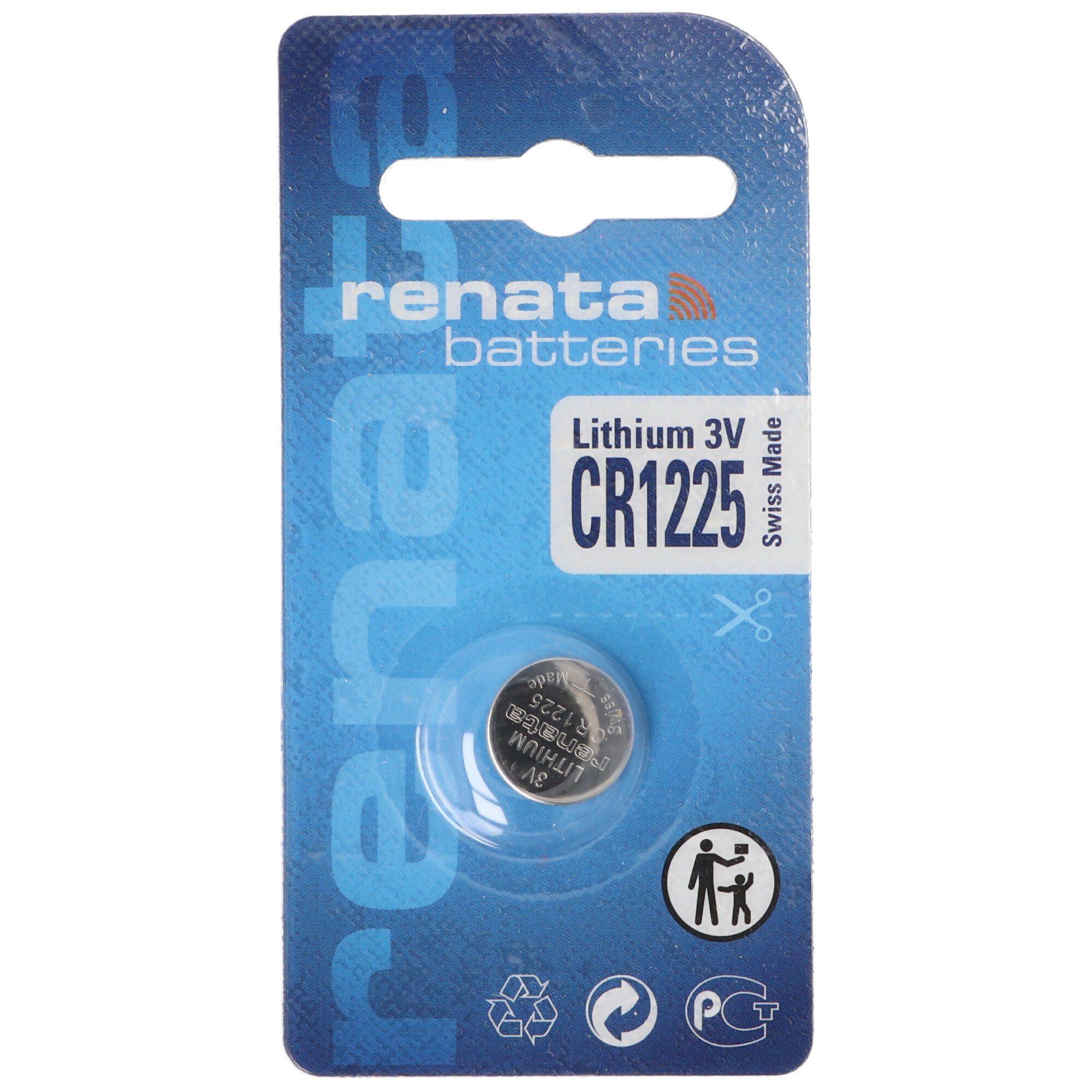 Renata CR1225 Lithium Batterie IEC CR1225 Knopfzelle CR 1225 Batterie, (3,0 V)