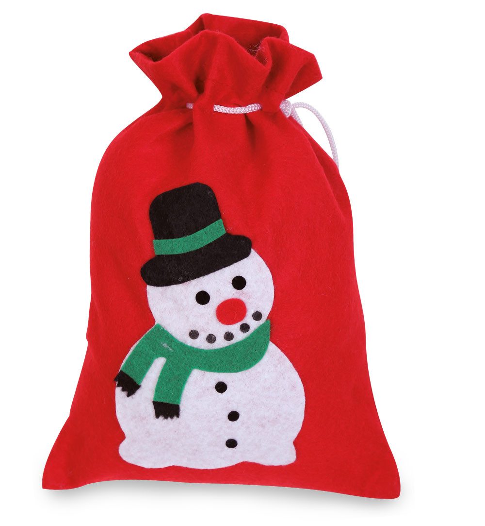 Fries Nikolausstiefel Nikolaus Geschenk Beutel Tasche Weihnachten mit Motiven 19 cm x 26 cm (1 St), Mit Motiven – Bild 4 von 5