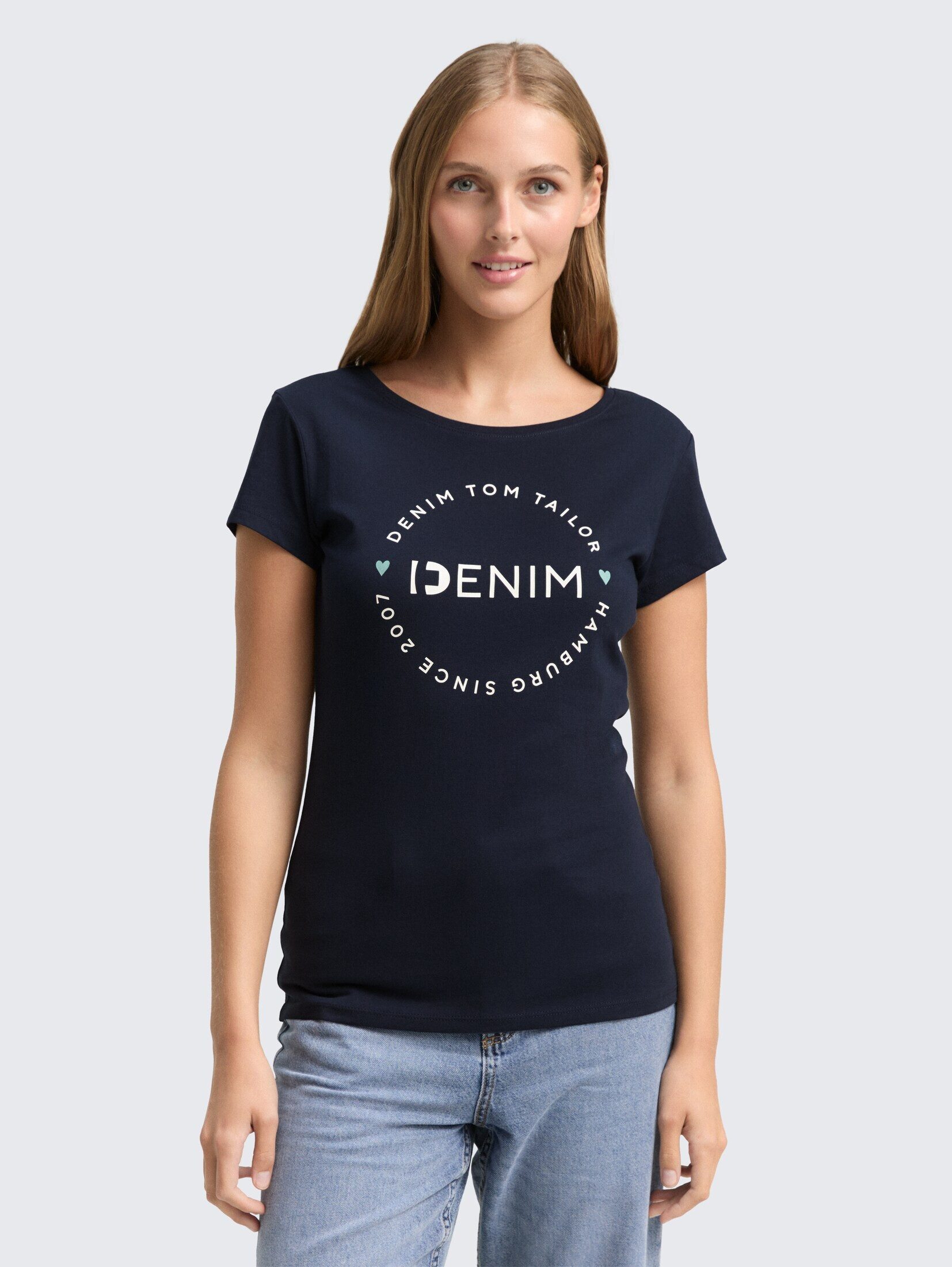 TOM TAILOR Denim T-Shirt T-Shirt (im Doppelpack) Print T-Shirt im 2er-Pack günstig online kaufen