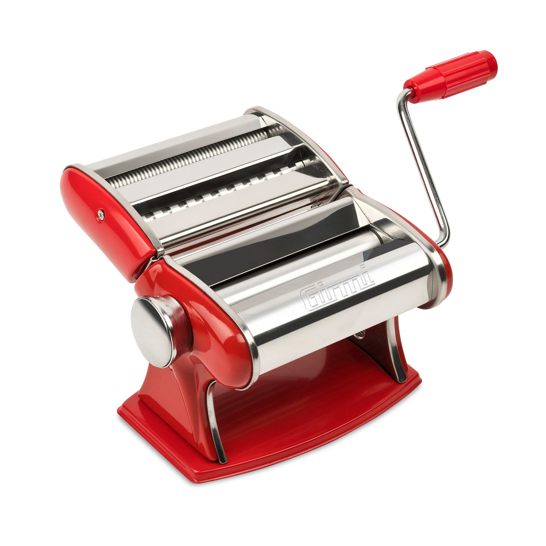 Girmi Nudelmaschine IM92, 3 Pastaformen, Edelstahl, 7 Teigstärken, Tischklemme, Aluminiumwalzen