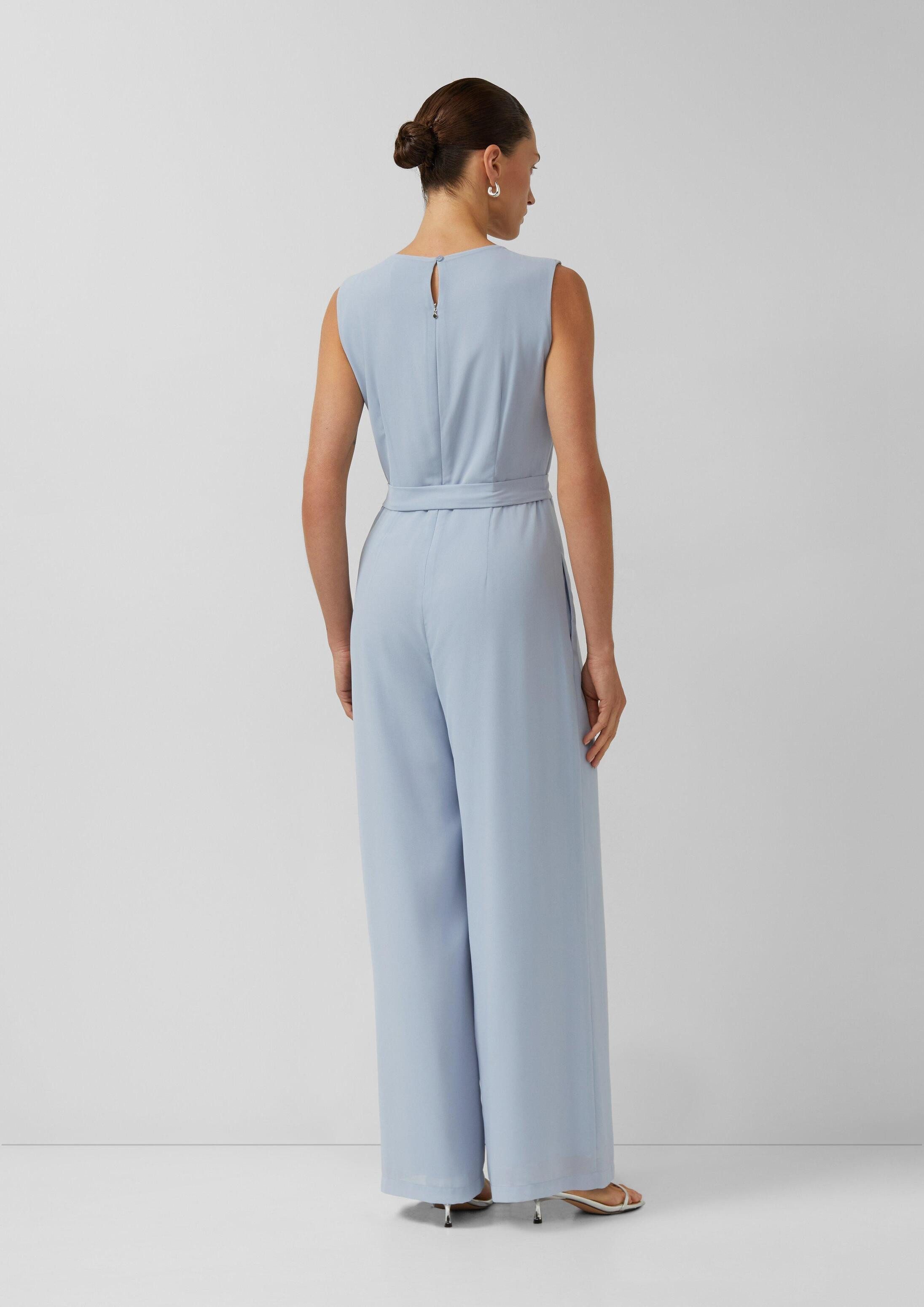 s.Oliver Jumpsuit Overall Eleganter Overall mit Wide Leg und Viskosefutter