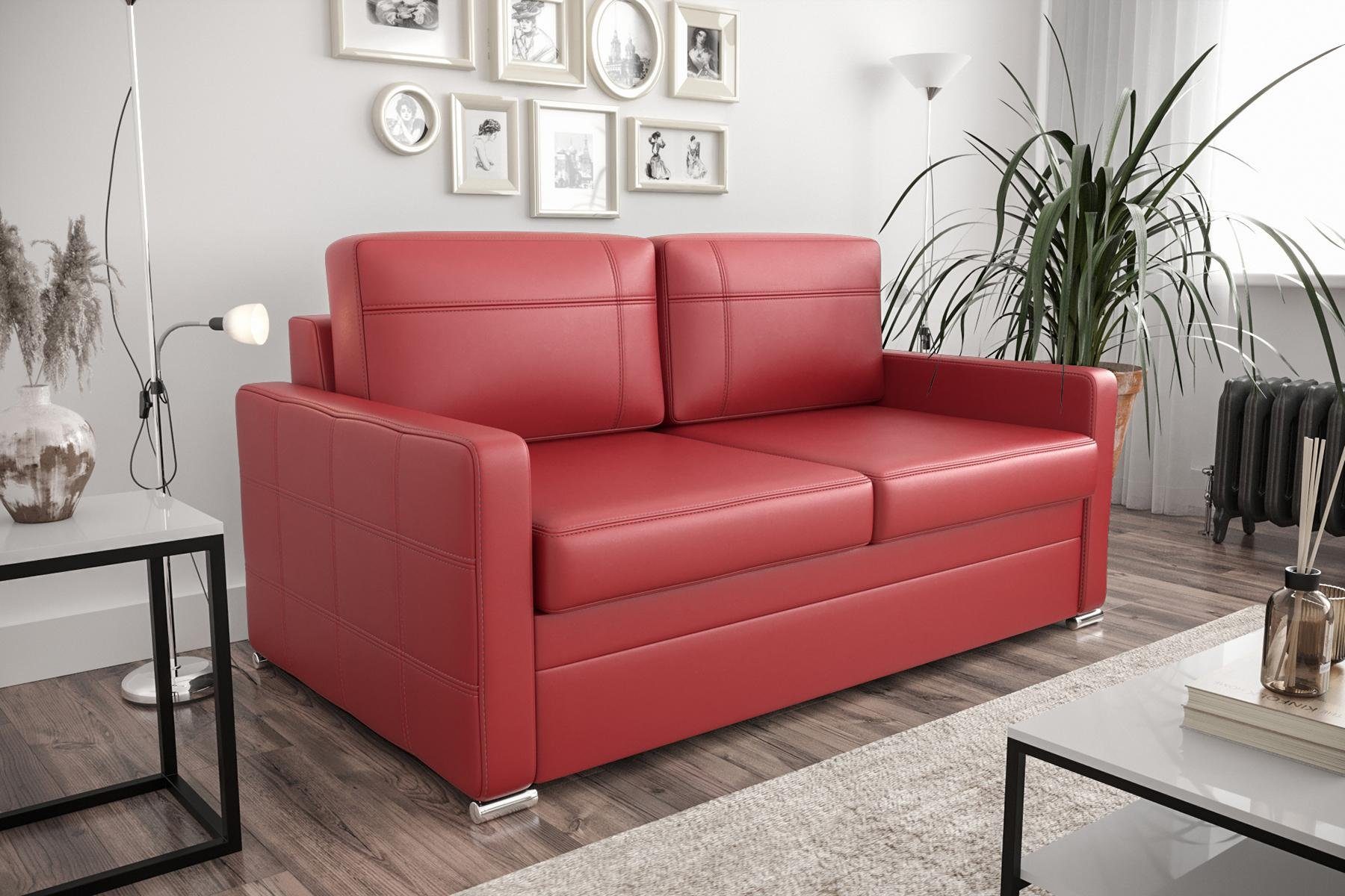 Designer JVmoebel Europe in 2-Sitzer | Rot | Couchen, Rot Couch Sofa Made Luxus Polster Zweisitzer Rot Sofa