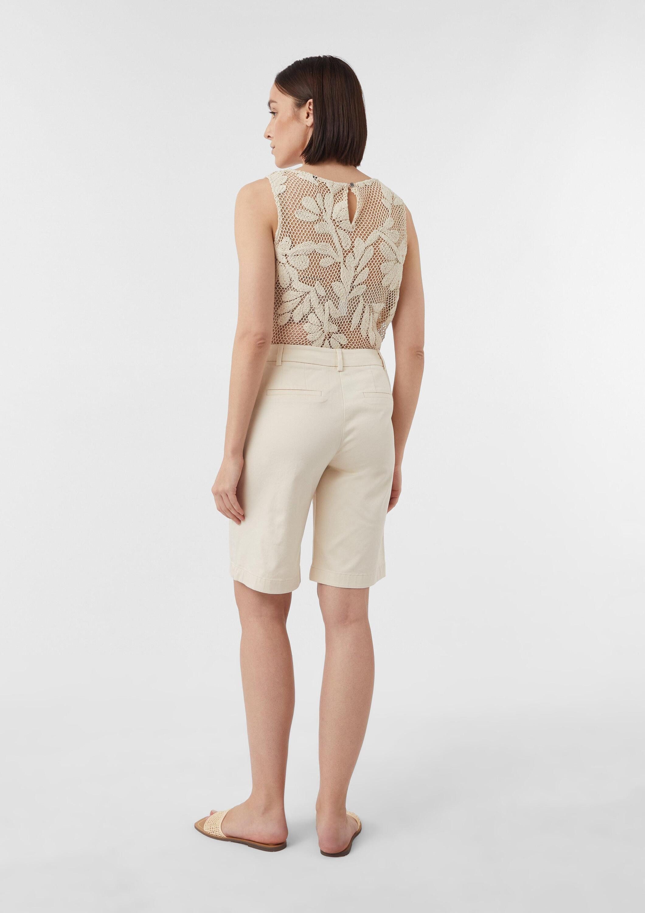 comma Shorts Bermuda Shorts aus Baumwollmix