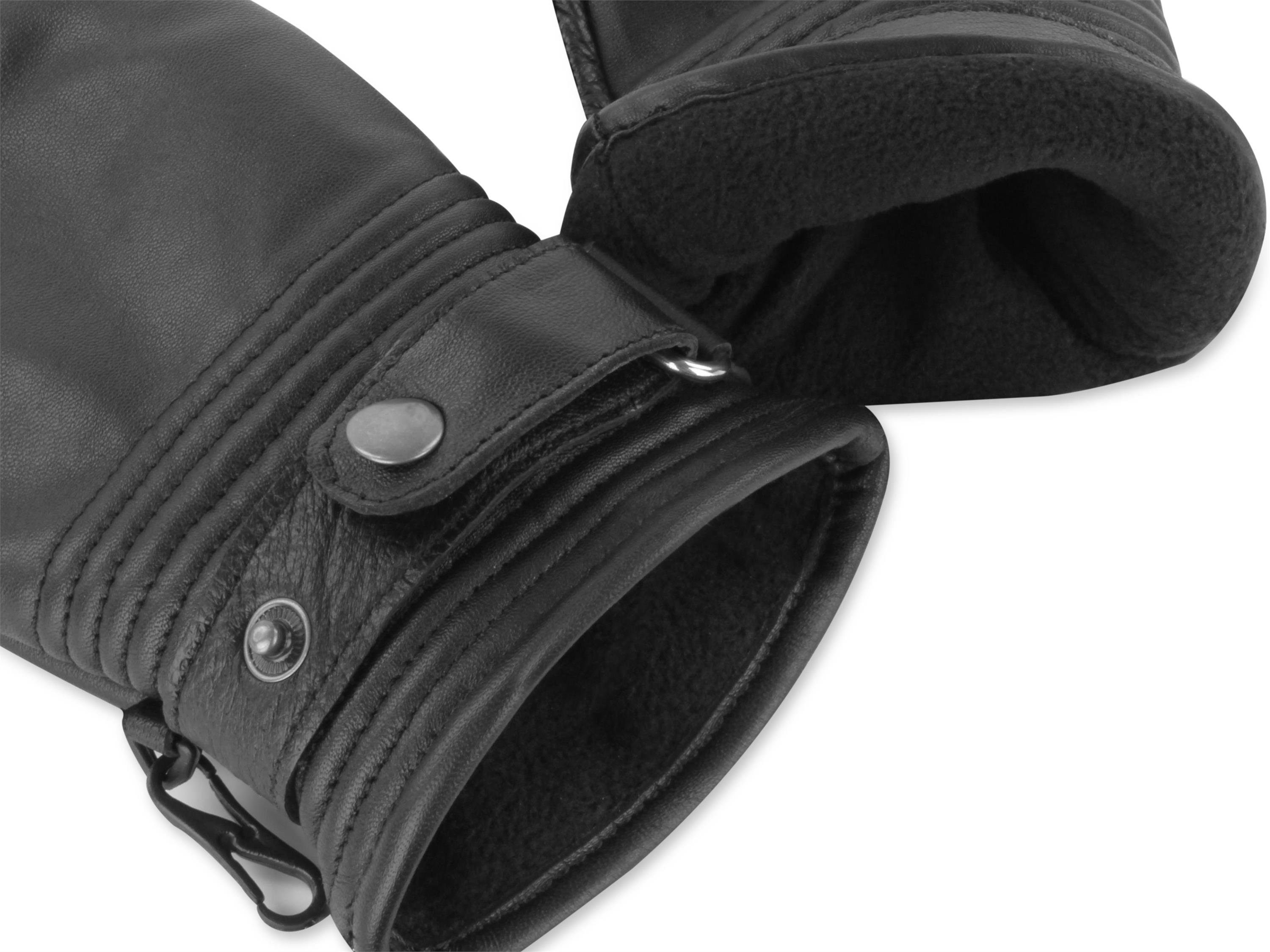 normani Multisporthandschuhe Lederhandschuhe am Lederhandschuhe Lederriemen mit Tyylikäs und Fleecefutter Bundeswehr für und Herren Handgelenk BW gefütterte Damen