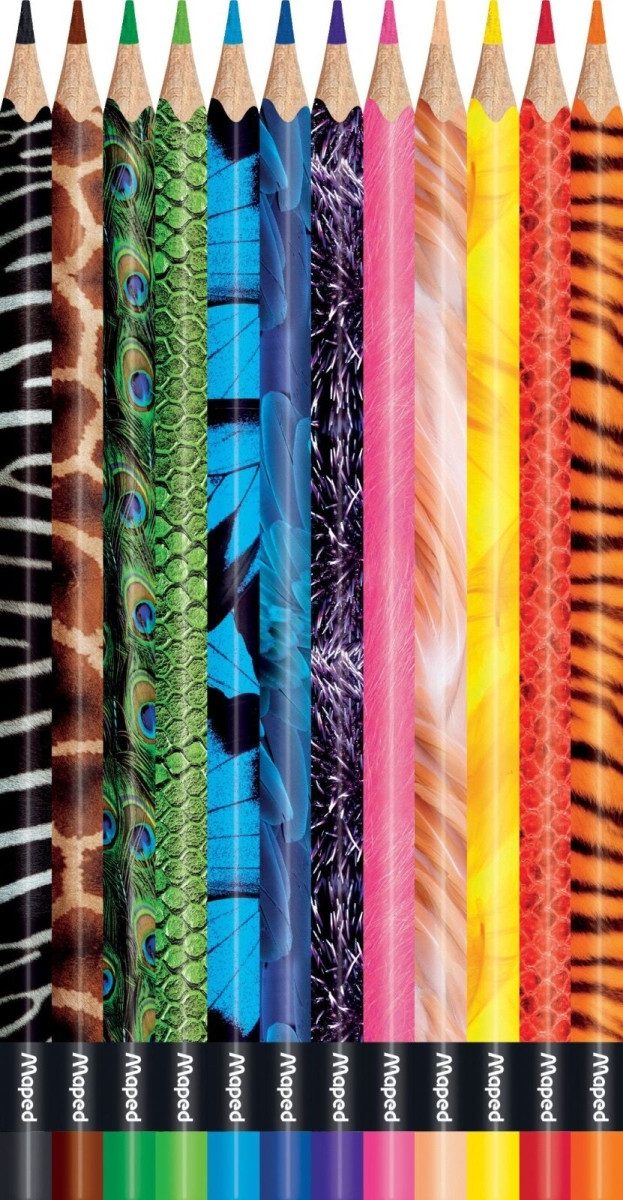 MAPED Buntstift Buntstifte Color'Peps Animals VE=12 Stück Blisterschachtel