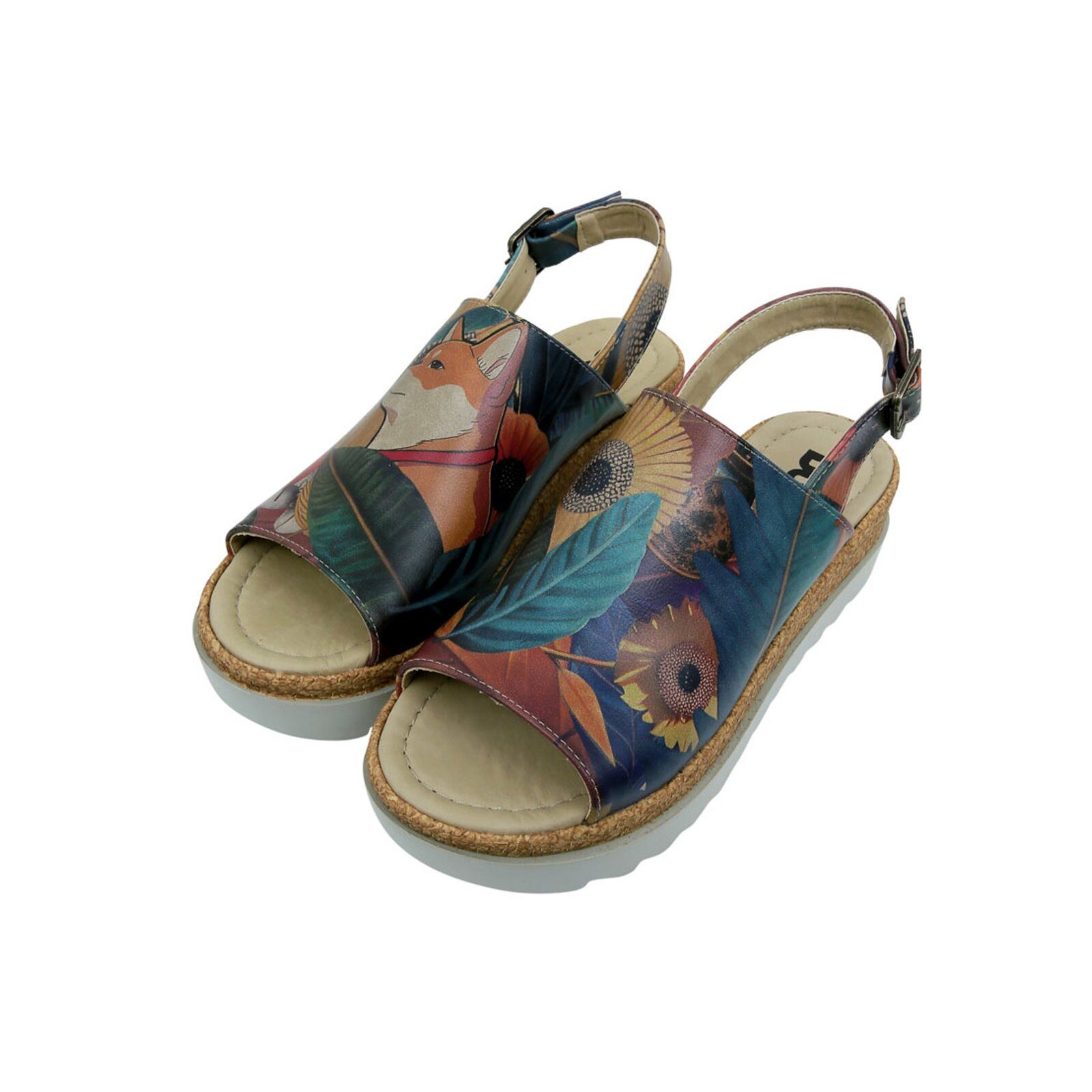 DOGO Gigi Sandale Blooming Dog Damen Sandalen Sandalette Handgefertigt