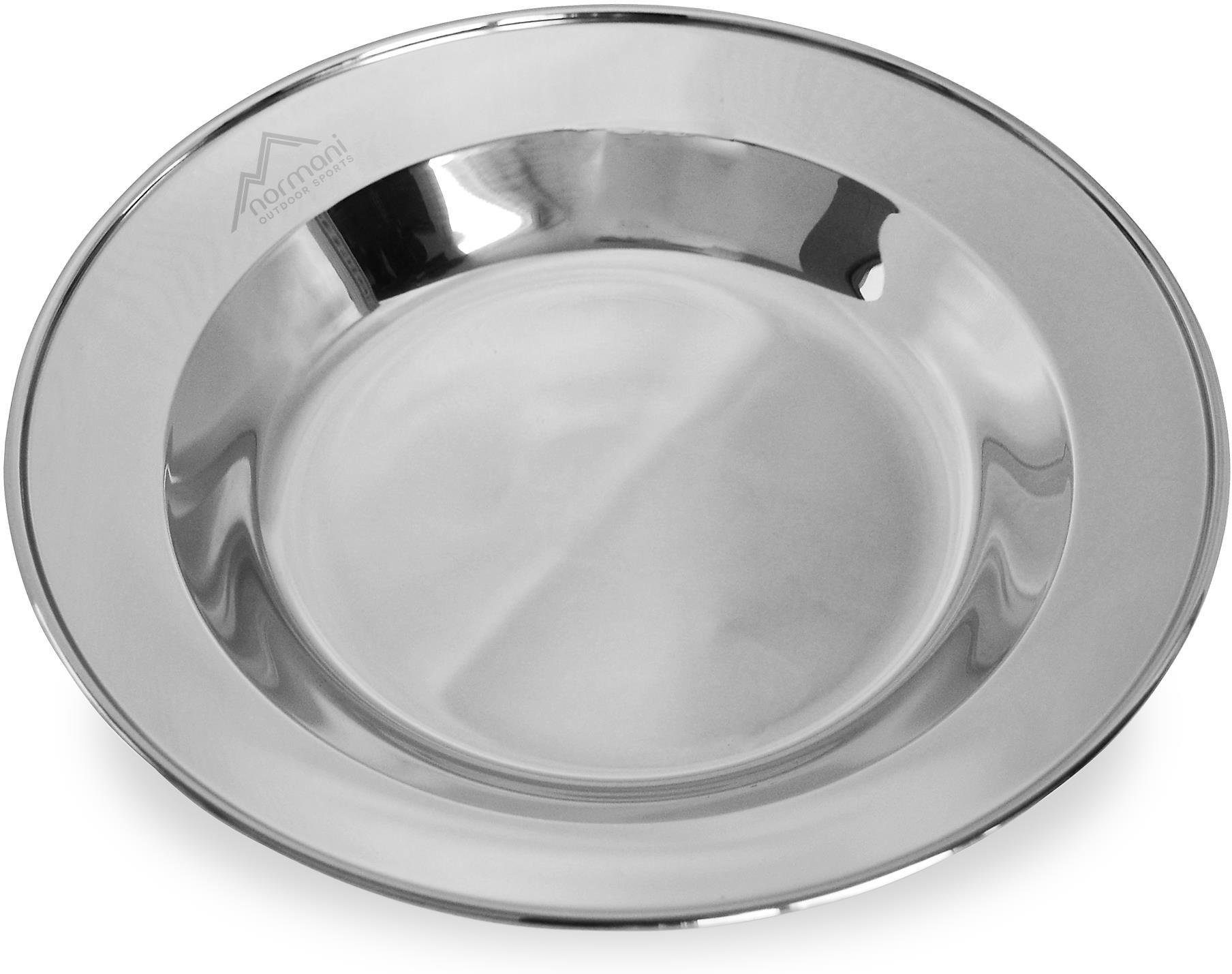 normani Geschirr-Set Camping-Geschirrset 7-Teilig (4-tlg), 1 Personen, Edelstahl, Outdoor Kochgeschirr Ess-Geshirrset Campingheschirr