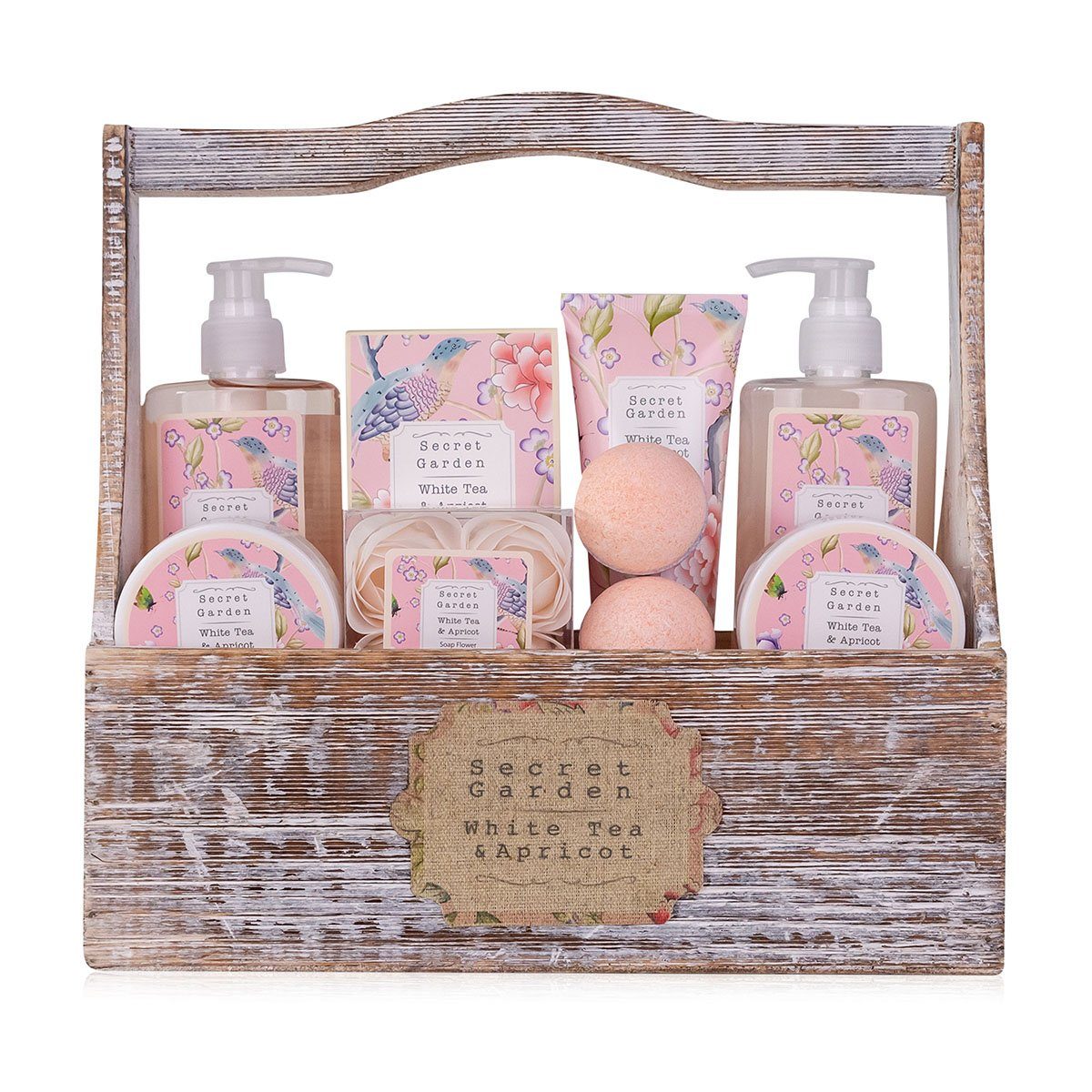 ACCENTRA Pflege-Geschenkbox Großes Geschenkset für Frauen "Secret Garden" in Vintage Holzbox, im Shabby-Look. € 40,69, (€ 40,69 pro 1 Stk).
