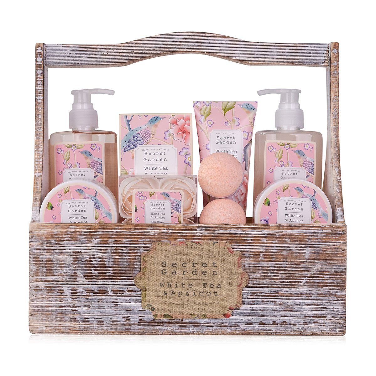 Frauen für Garden" Vintage im Holzbox, Pflege-Geschenkbox in Großes ACCENTRA "Secret Geschenkset Shabby-Look