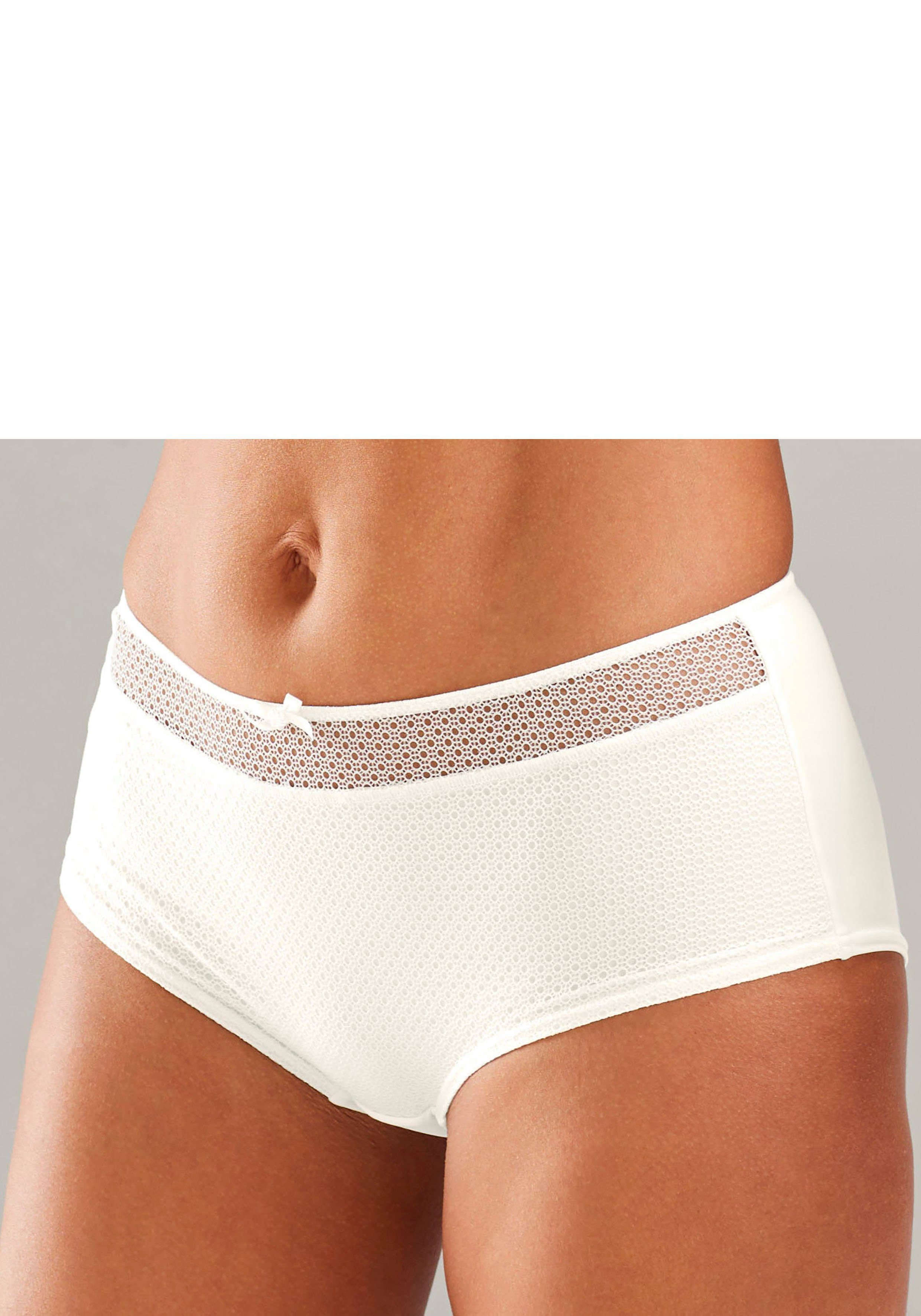 Nuance Panty mit feiner Zierschleife und Schmuckaccessoire cream