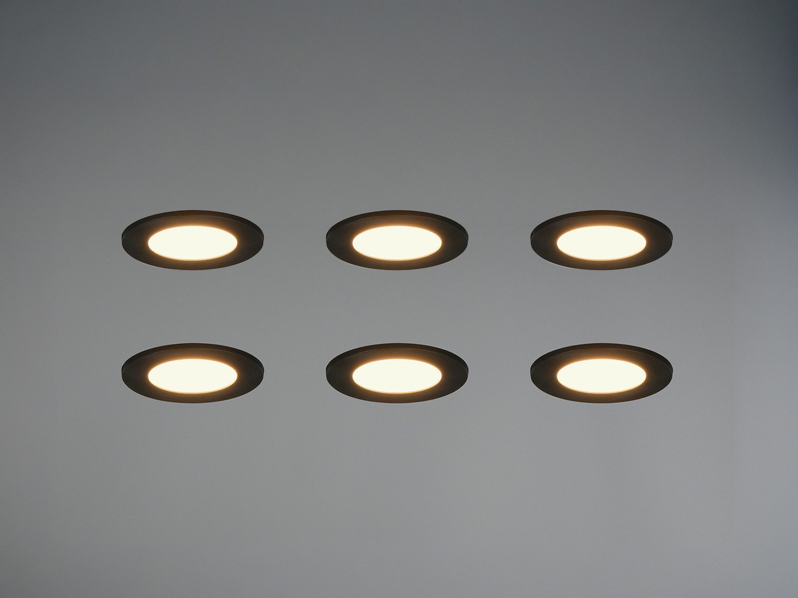 TRIO Leuchten LED Einbaustrahler flache Einbautiefe 230V ohne Trafo 8,5cm, Dimmbar, LED fest integriert, Warmweiß, Neutralweiß, Decken-Einbaustrahler flach-e Einbautiefe