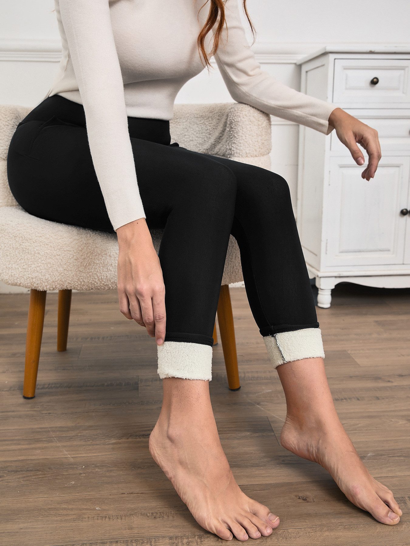 Blusmart Highwaist Leggings Warme Damen-Leggings für günstig online kaufen