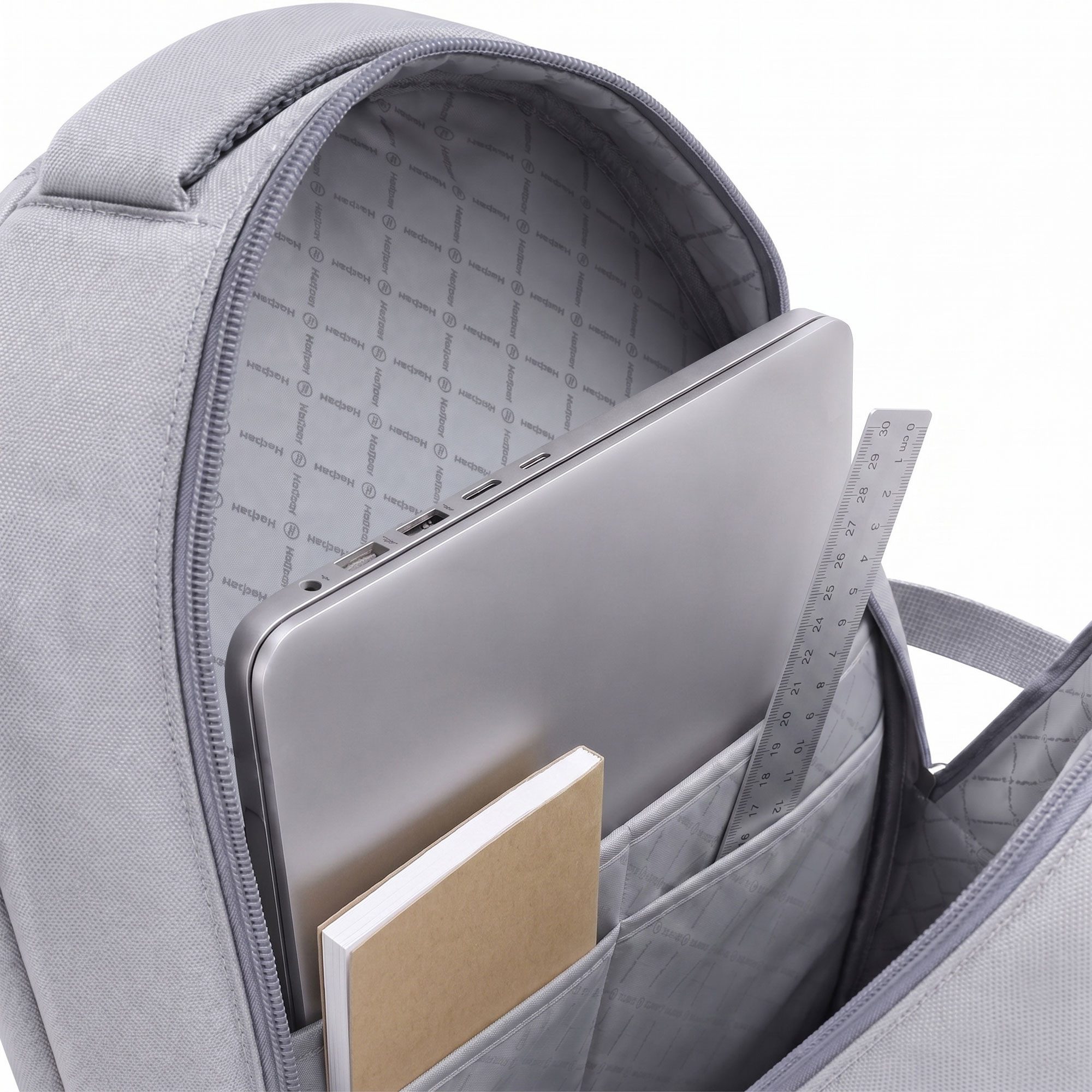 HELLSER Laptoprucksack Unisex Cityrucksack Laptop 15,6 Zoll – 25L Kompakt & Modern 43x28x18cm, für Schule, Uni, Alltag & als Handgepäck – versteckte Tasche hint – Bild 4 von 5