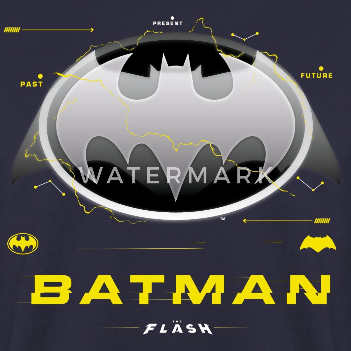 Spreadshirt Sweatshirt The Flash Klassisches Batman Logo In Grau Unisex Pullover (1-tlg)