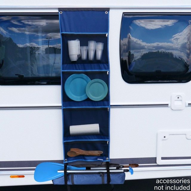 yourGEAR Vorzelt “yourGEAR Caravan Organizer Mesh – Hängeregal für Zelt, Vorzelt, Wohnwagen 140 x 45 cm, 4 Fächer”, Personen: 0