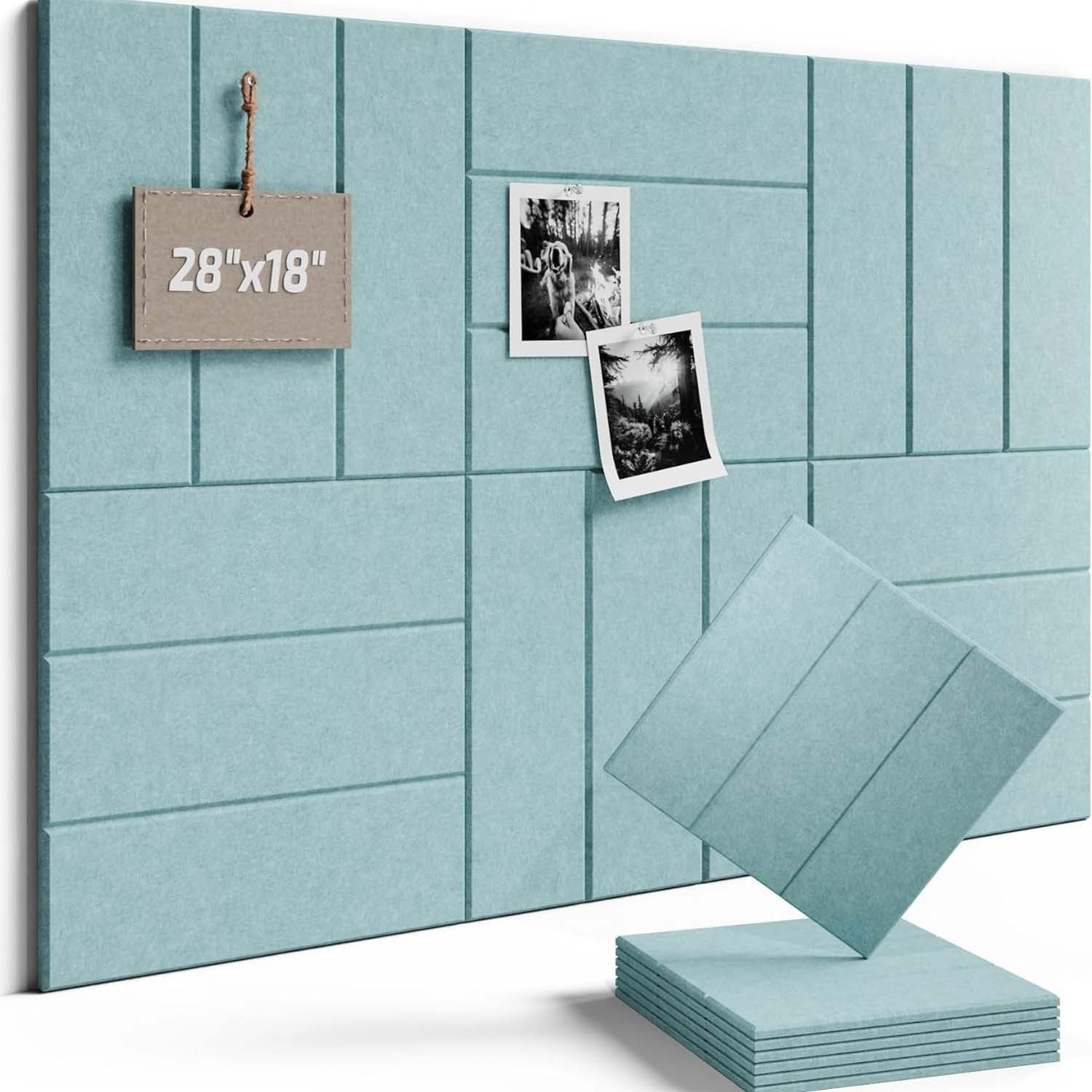 Diwzbyn Pinnwand 12 Stück Filz Pinnwand Memoboard Selbstklebend