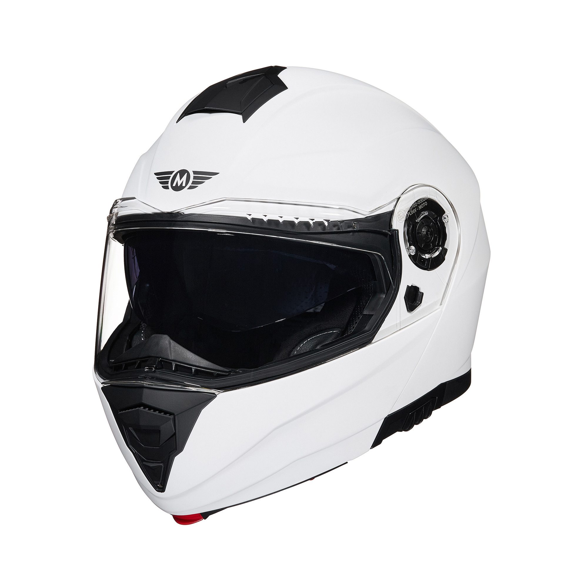 MOTO HELMETS Motorradhelm Integralhelm Motorrad Full Helm F-19, Helm für Motorrad Roller Scooter, Schnellverschluss, Visier, nur 1550g