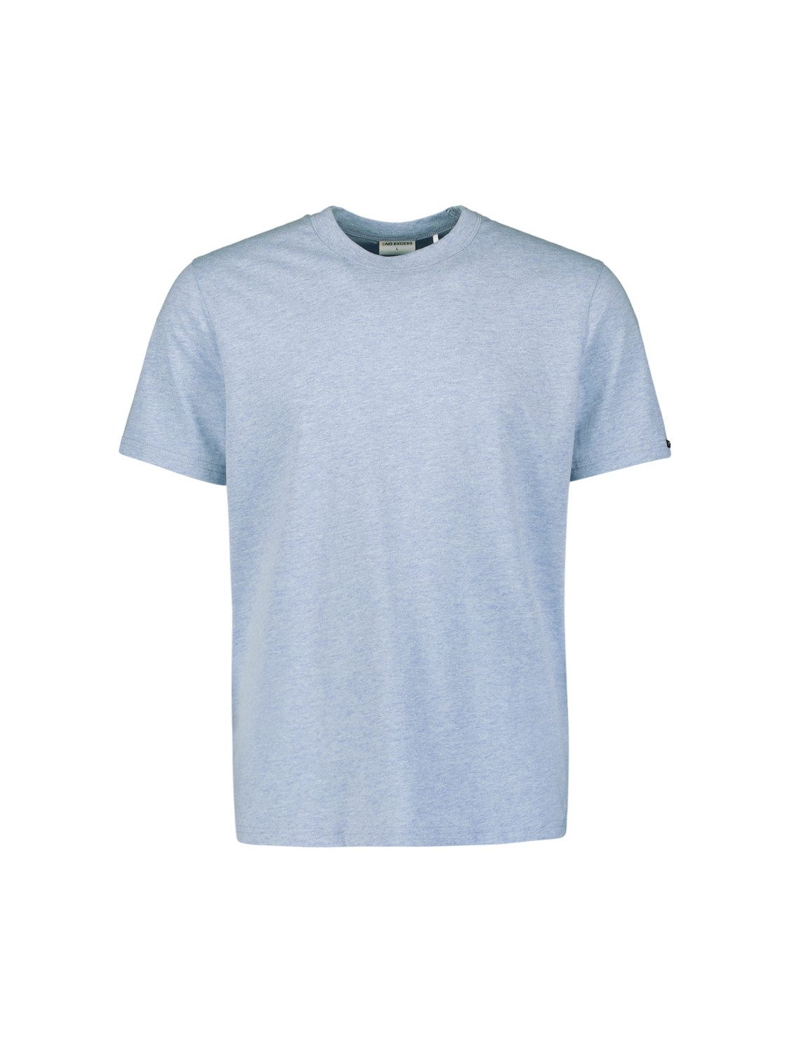 NO EXCESS Kurzarmshirt T-Shirt Crewneck Melange - T-Shirt Herren - Basicshirt