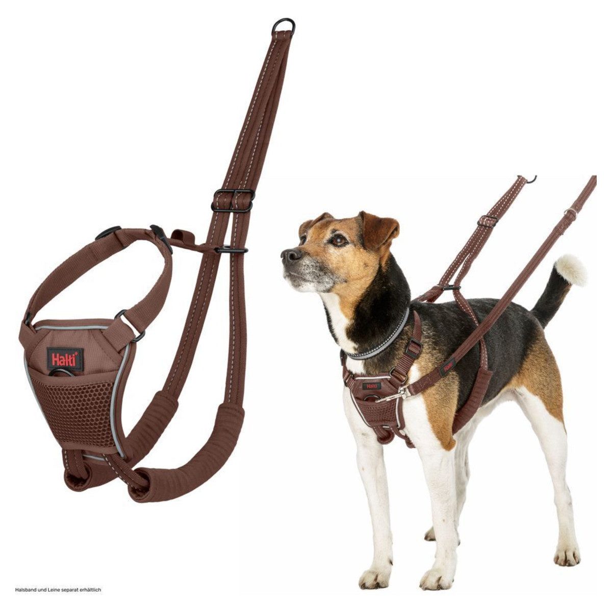 HALTI Hunde-Erziehungsgeschirr Erziehungsgeschirr No Pull Harness Deep Walnut